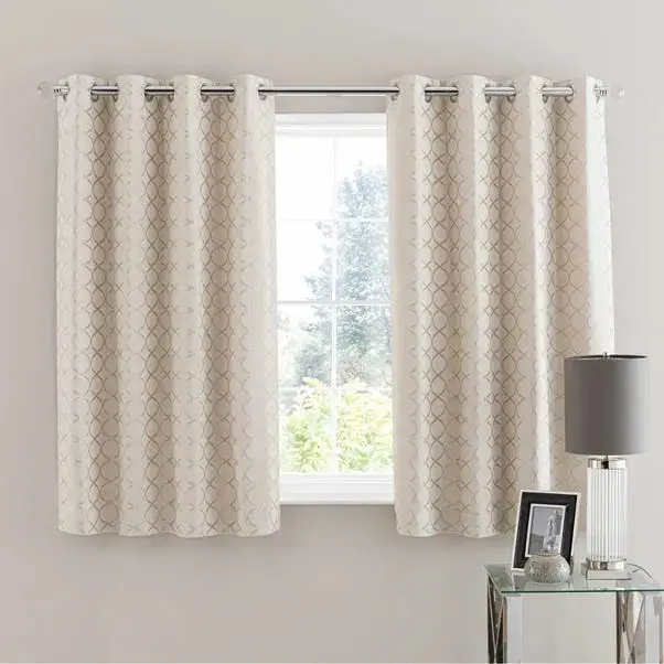 Chenille Ogee Eyelet Curtains - Image 15