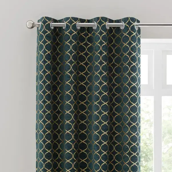 Chenille Ogee Eyelet Curtains - Image 16
