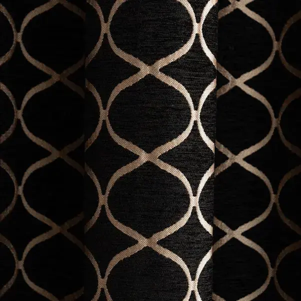 Chenille Ogee Eyelet Curtains - Image 8