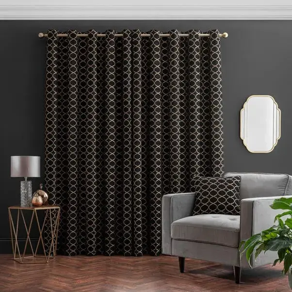 Chenille Ogee Eyelet Curtains - Image 9