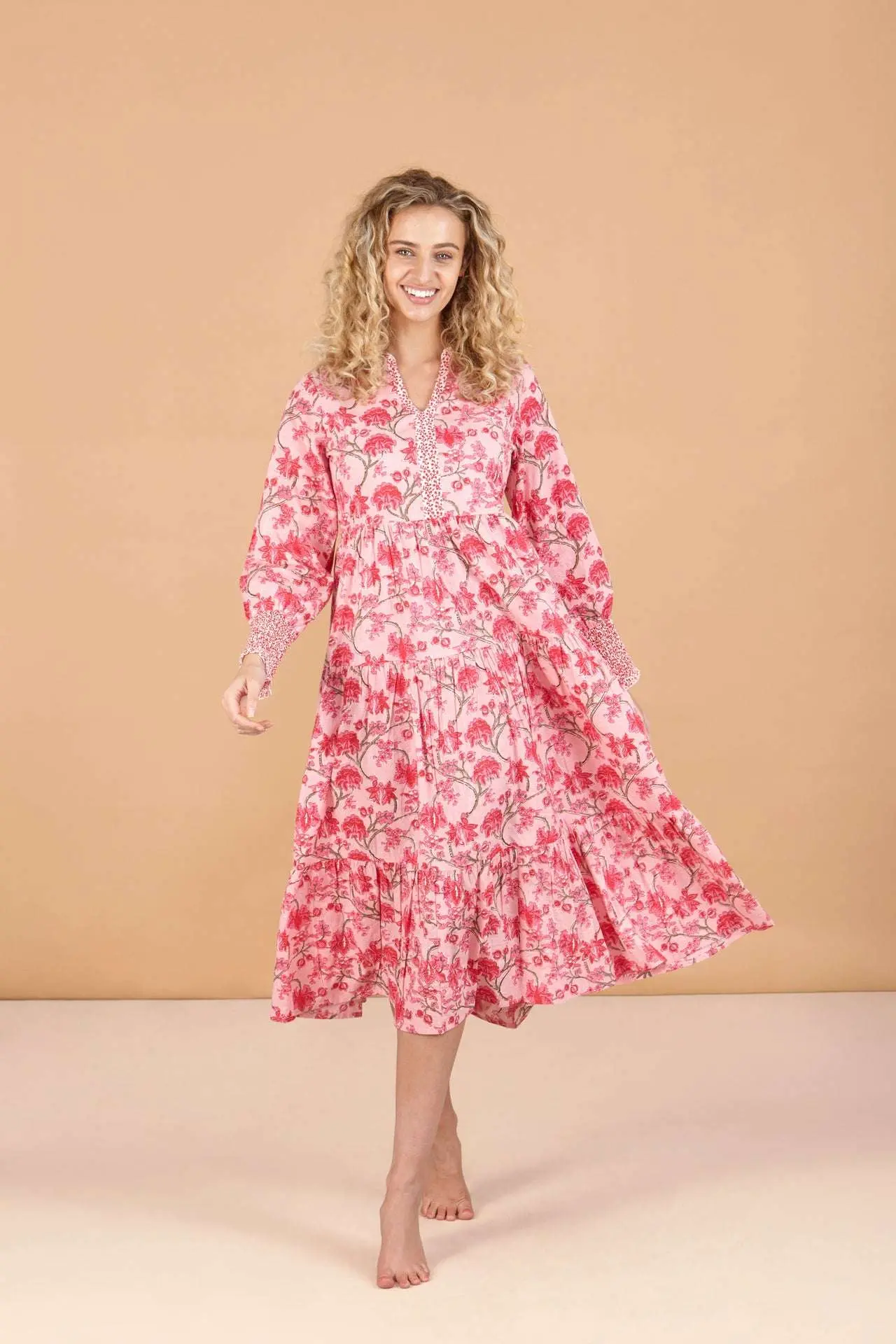 Cherry Blossom Cotton Dress - Image 3