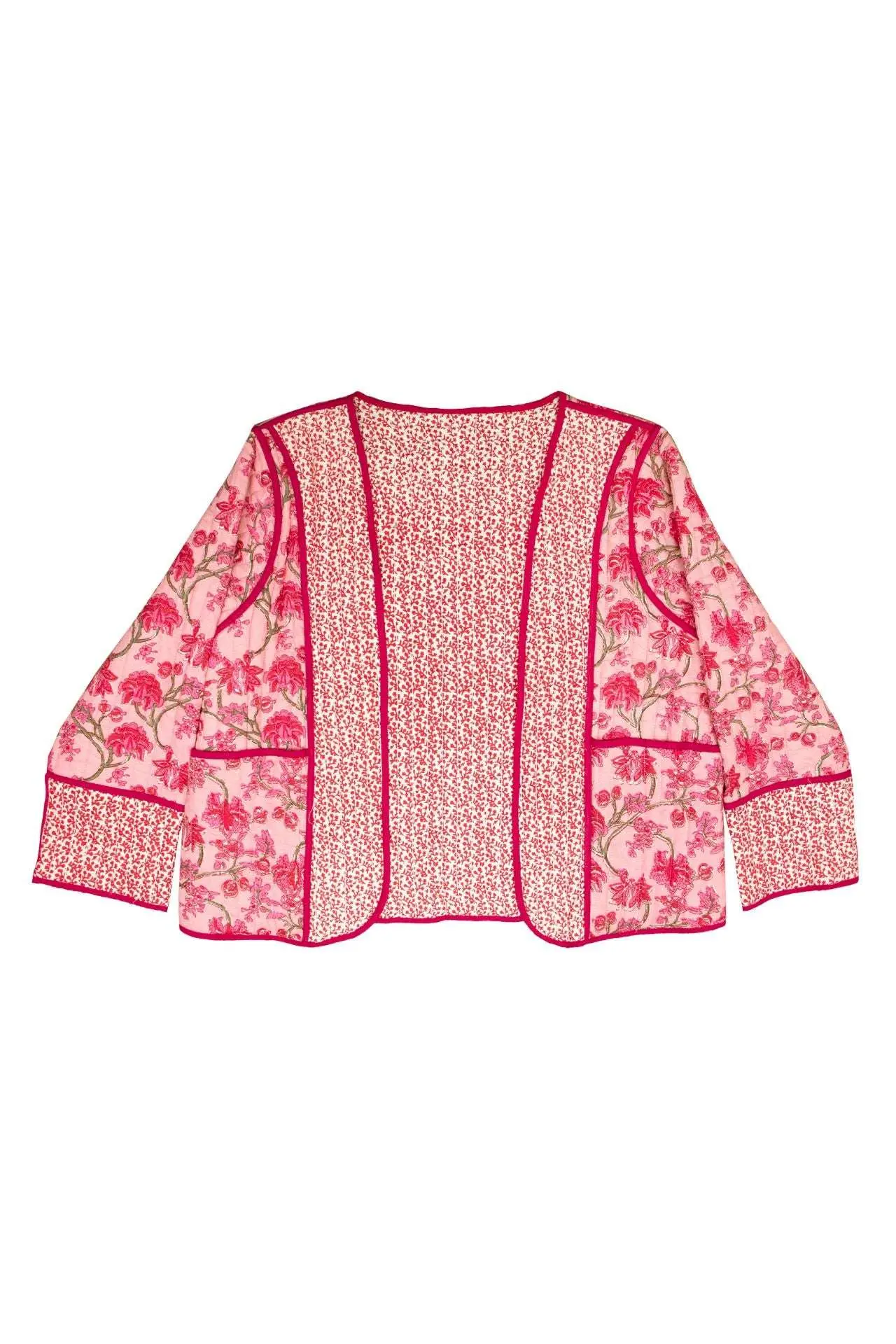 Cherry Blossom Reversible Quilted Cotton Jacket - Image 5
