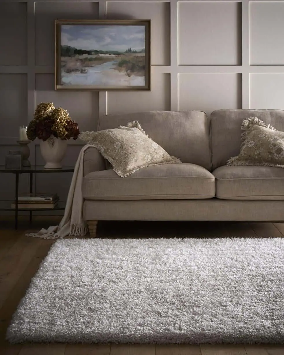 Chicago Cream Shaggy Rug - Image 7