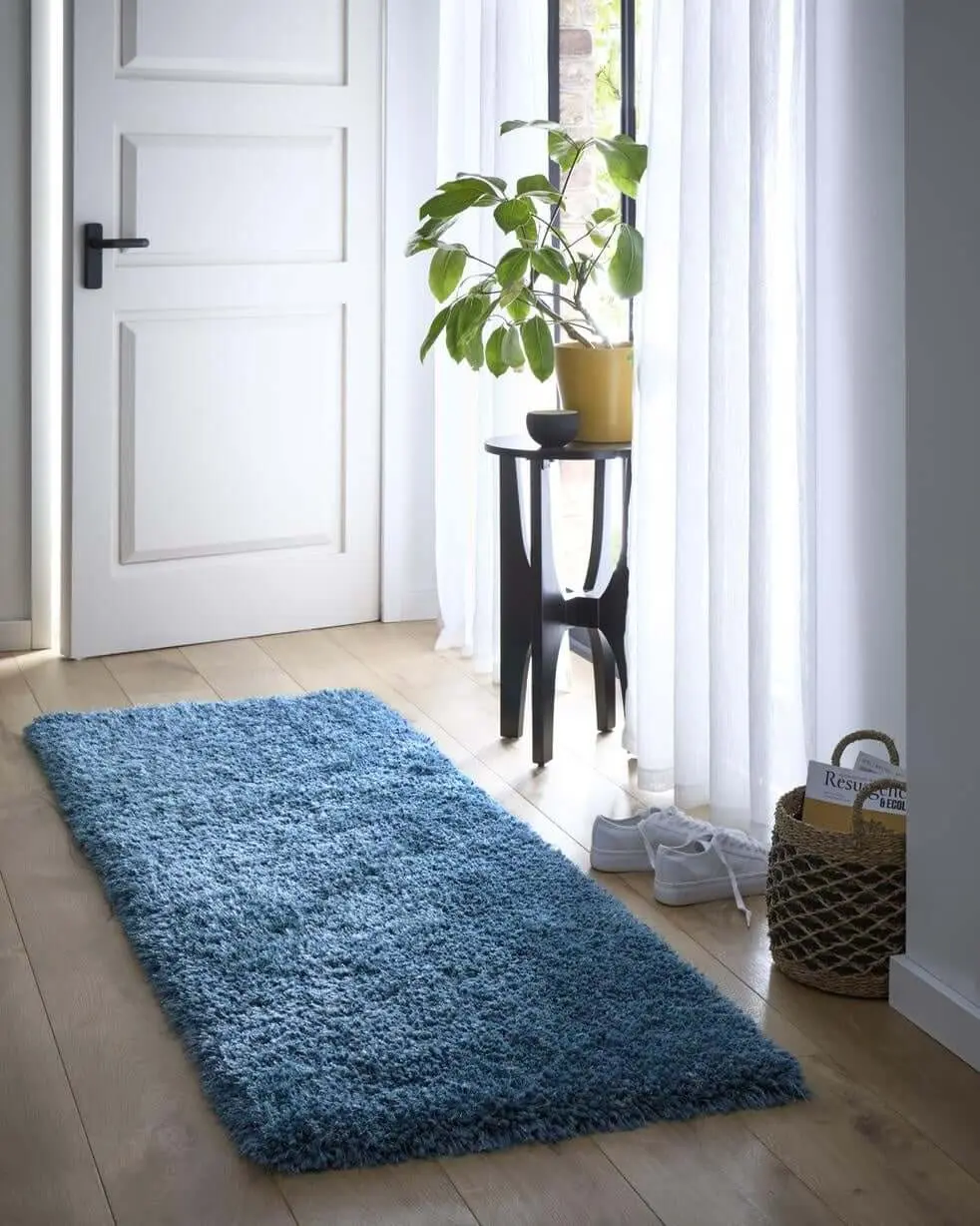 Chicago Dark Teal Shaggy Rug - Image 9
