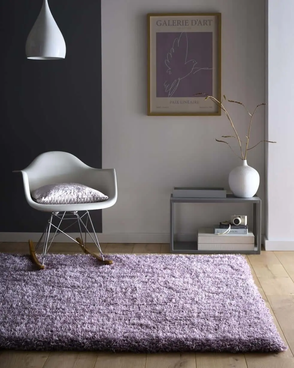 Chicago Lavender Shaggy Rug - Image 6