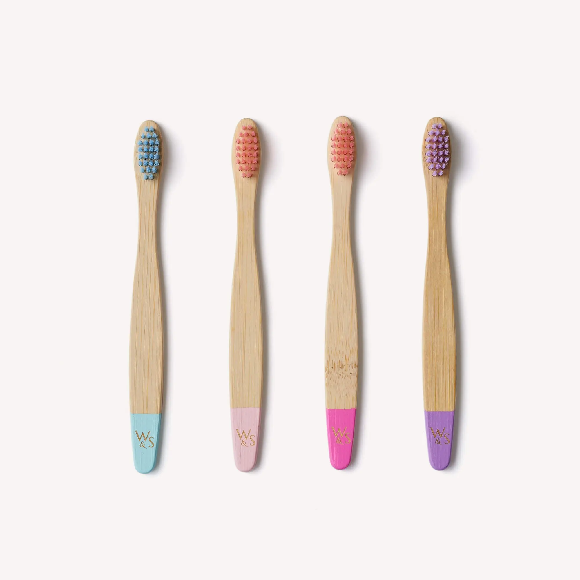 Children's Bamboo Toothbrush - 4 Pack - Candy Colour - Image 3