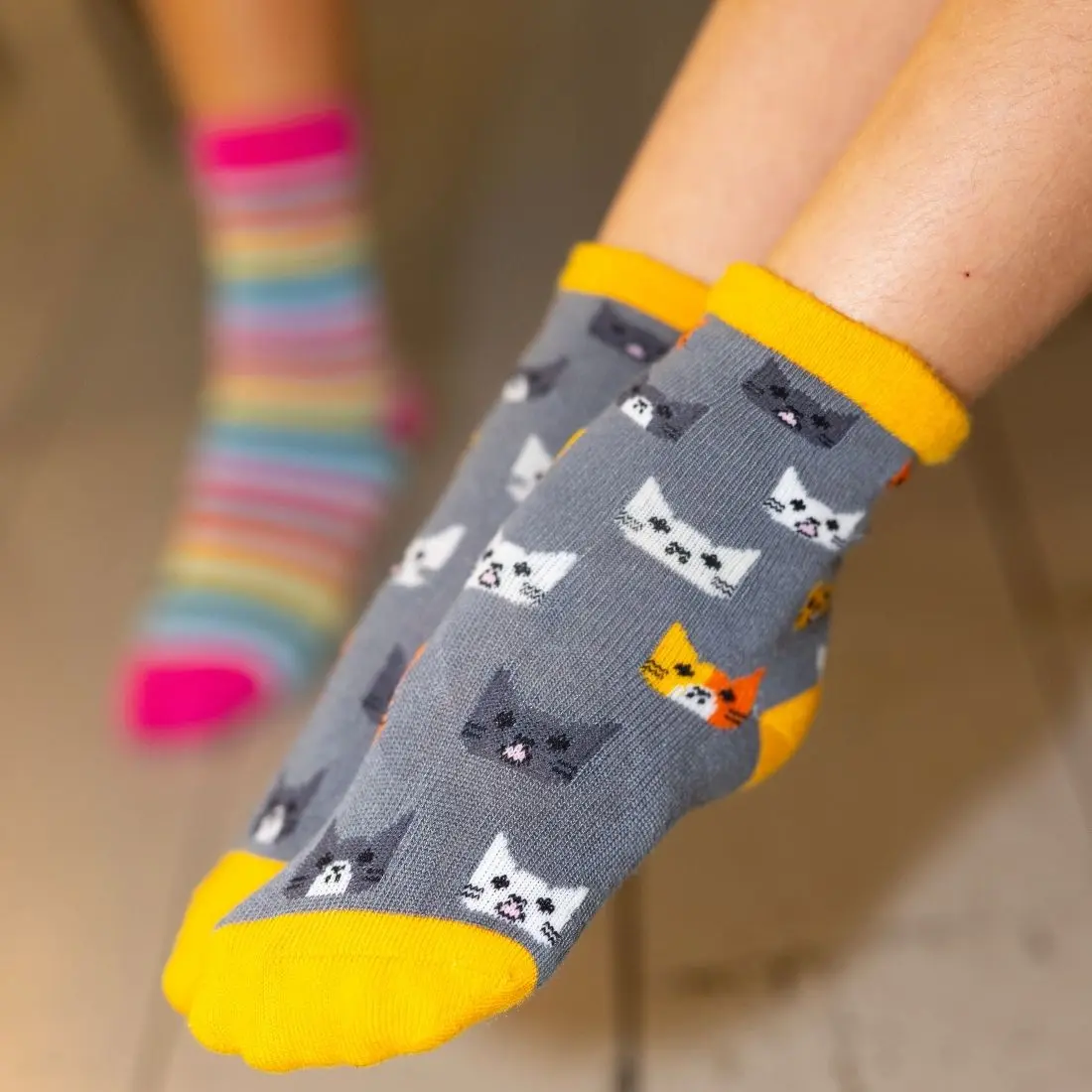 Children's Cat Bamboo Socks - Image 2