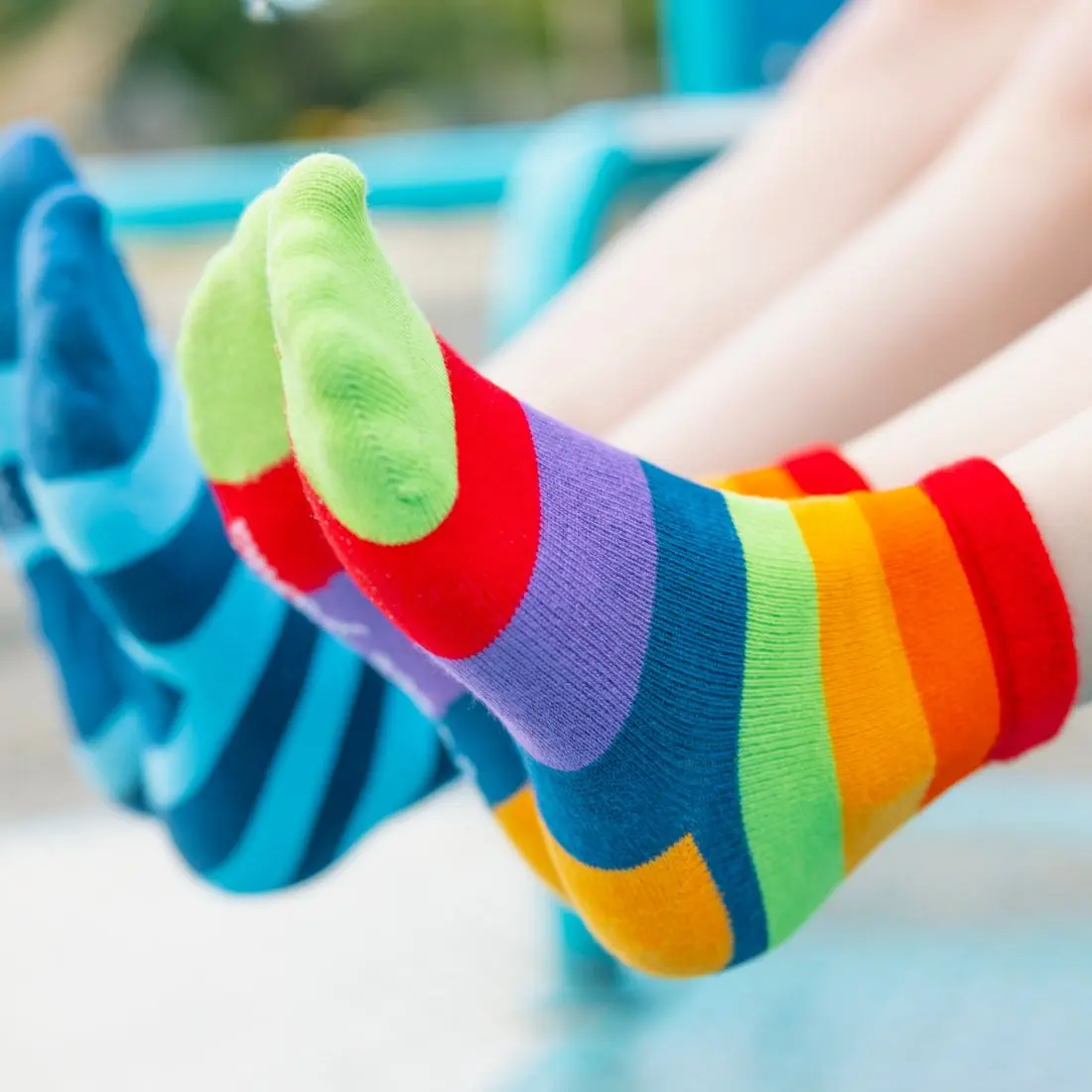 Children's Rainbow Stripe Bamboo Socks - Image 2