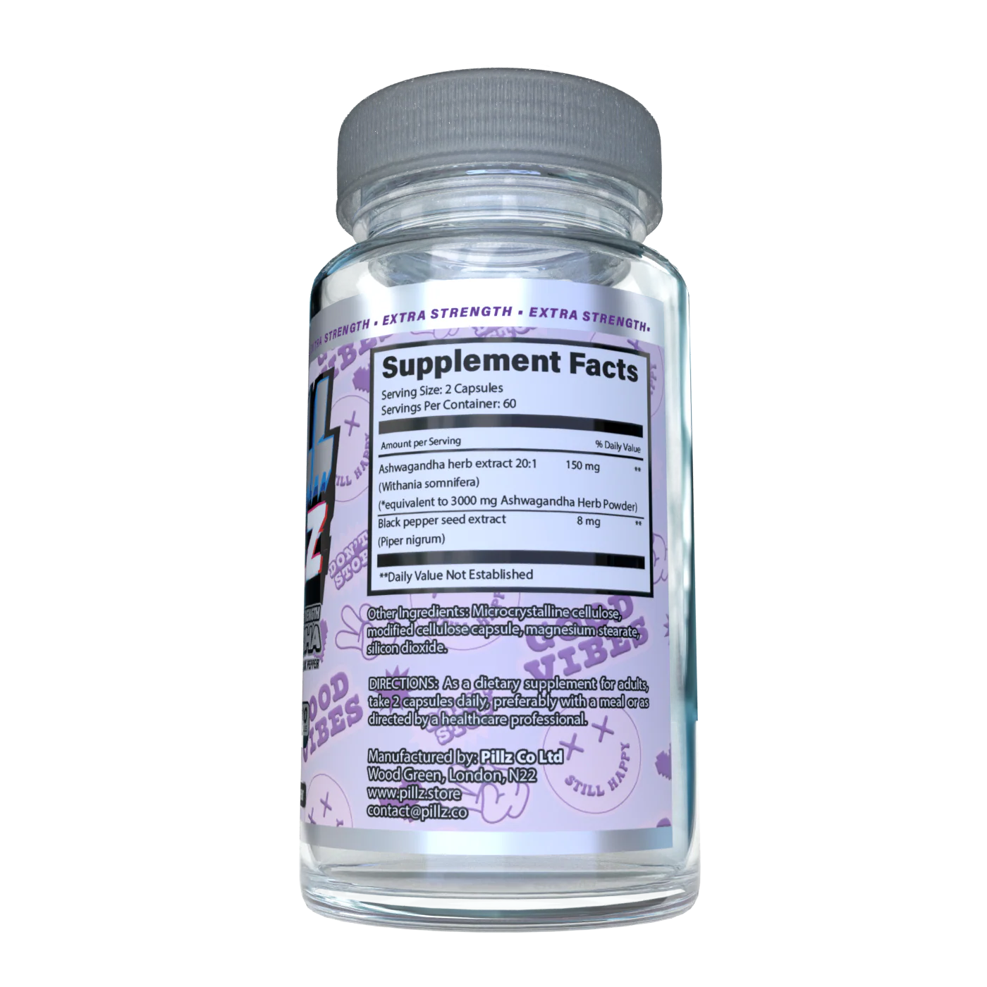 ChillPillz™ - Ashwagandha Extra Strength – 3000mg Root Extract with Black Pepper - Image 4