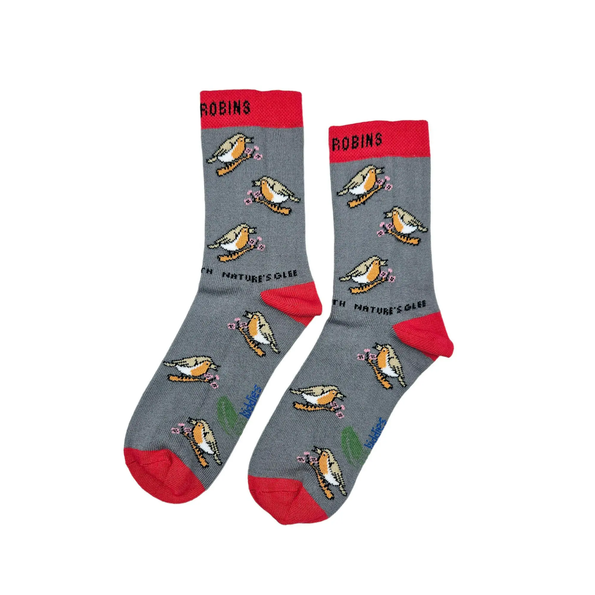 Chirpy Robin Organic Cotton Kids Socks - Image 4