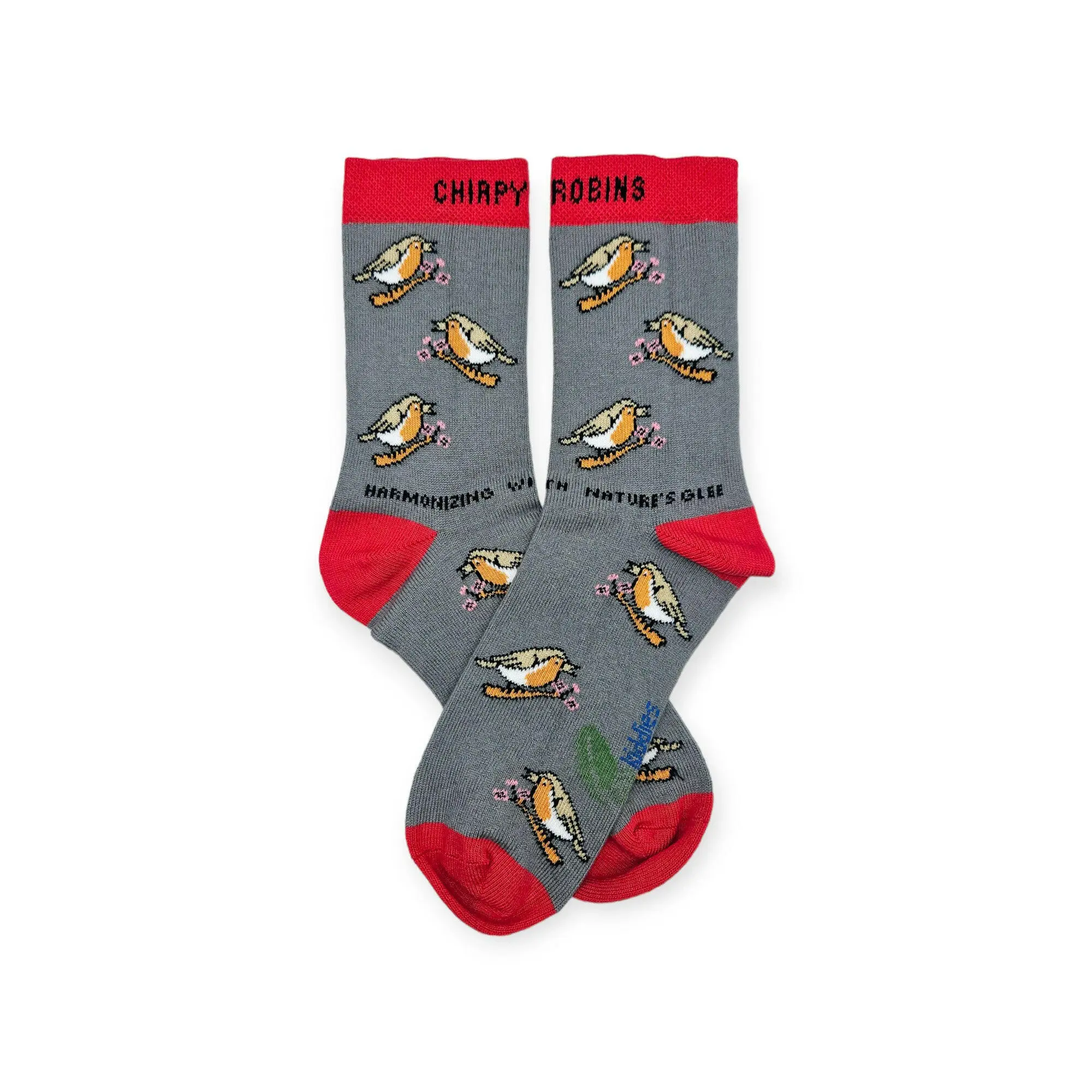 Chirpy Robin Organic Cotton Kids Socks - Image 6