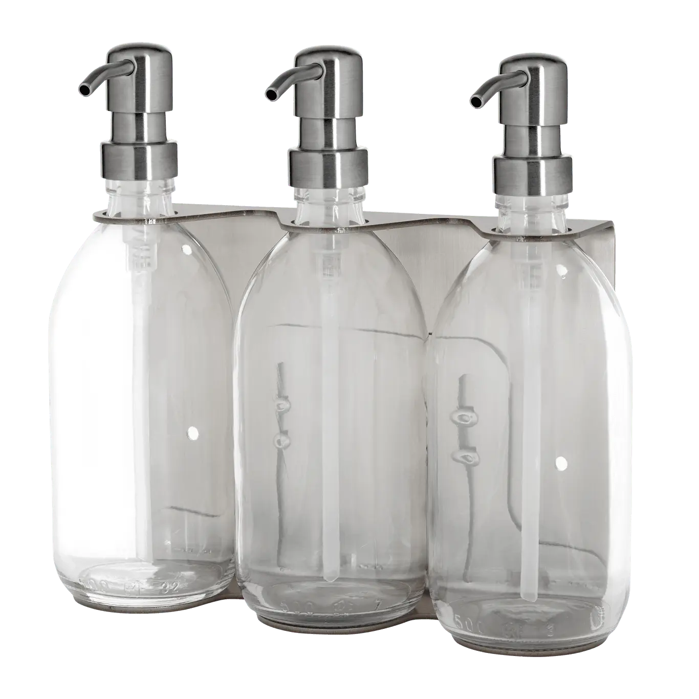 Chrome Triple Wall Mounted Soap Dispenser - Image 2