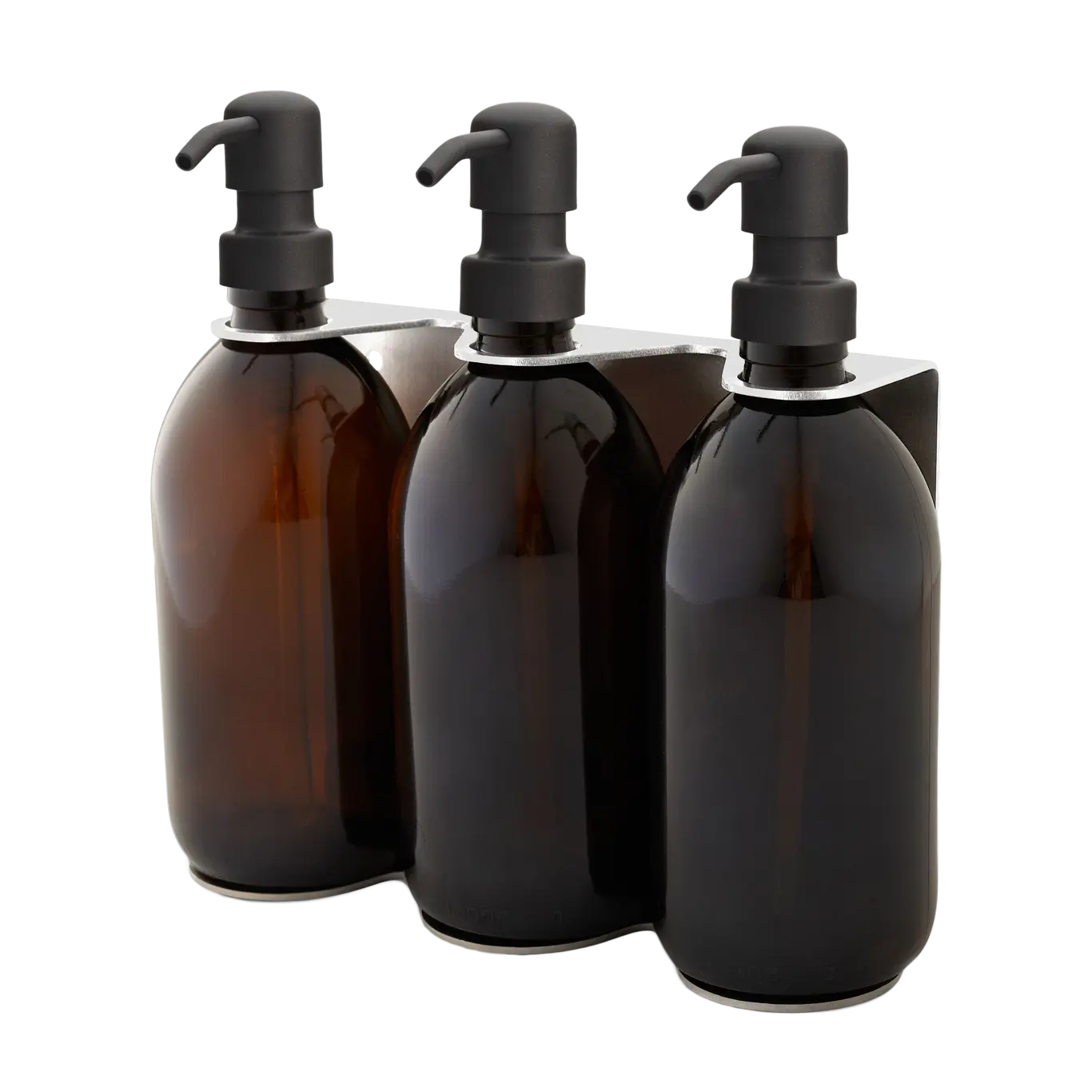 Chrome Triple Wall Mounted Soap Dispenser - Image 4