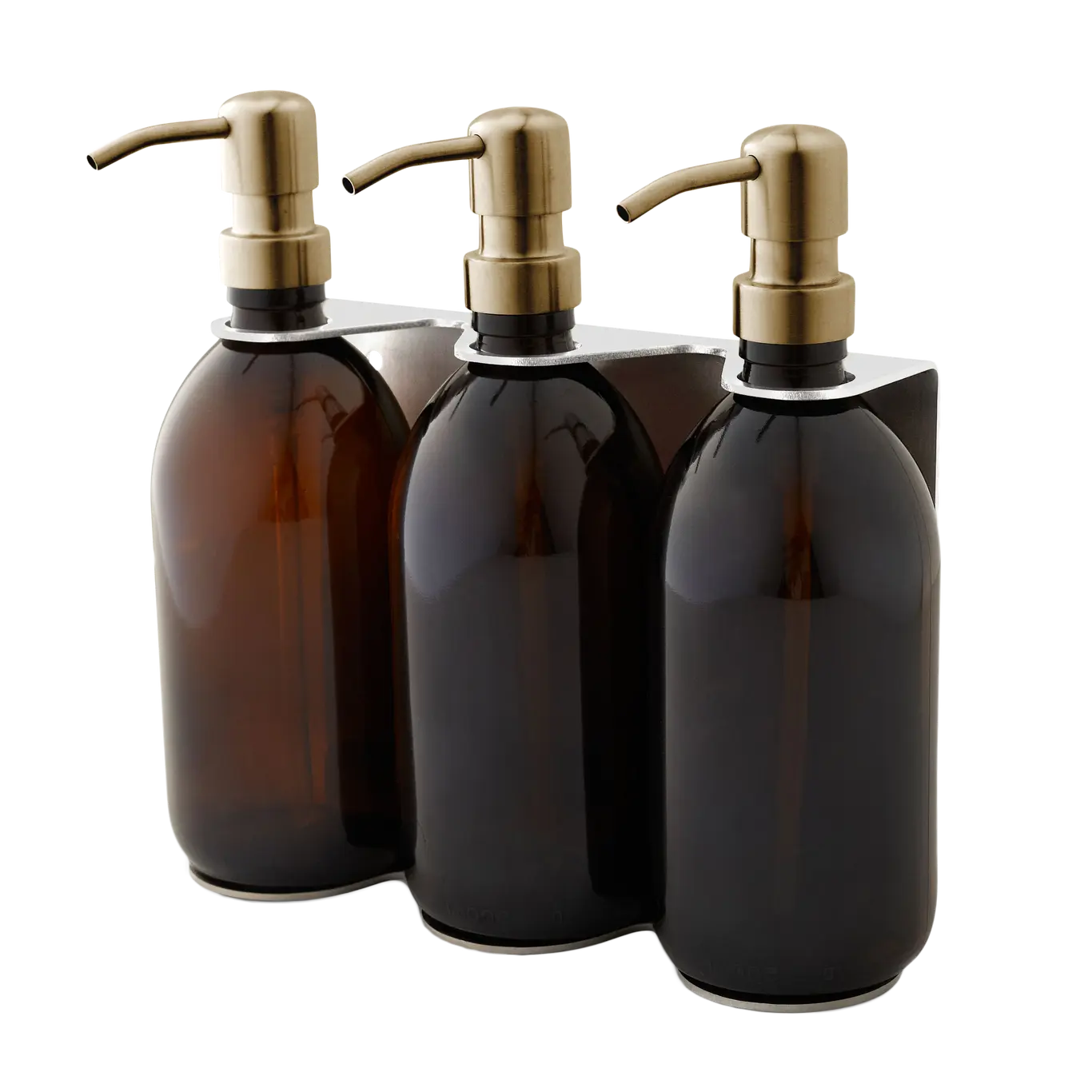 Chrome Triple Wall Mounted Soap Dispenser - Image 5