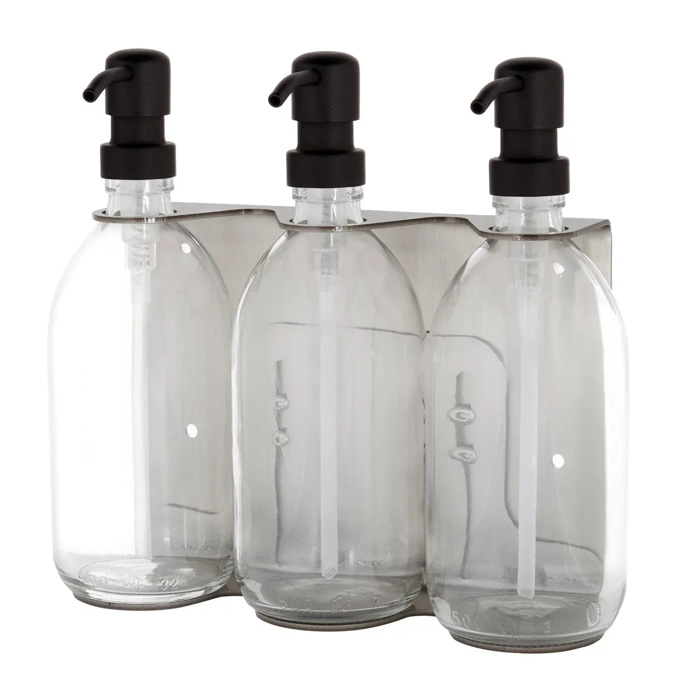 Chrome Triple Wall Mounted Soap Dispenser - Image 6