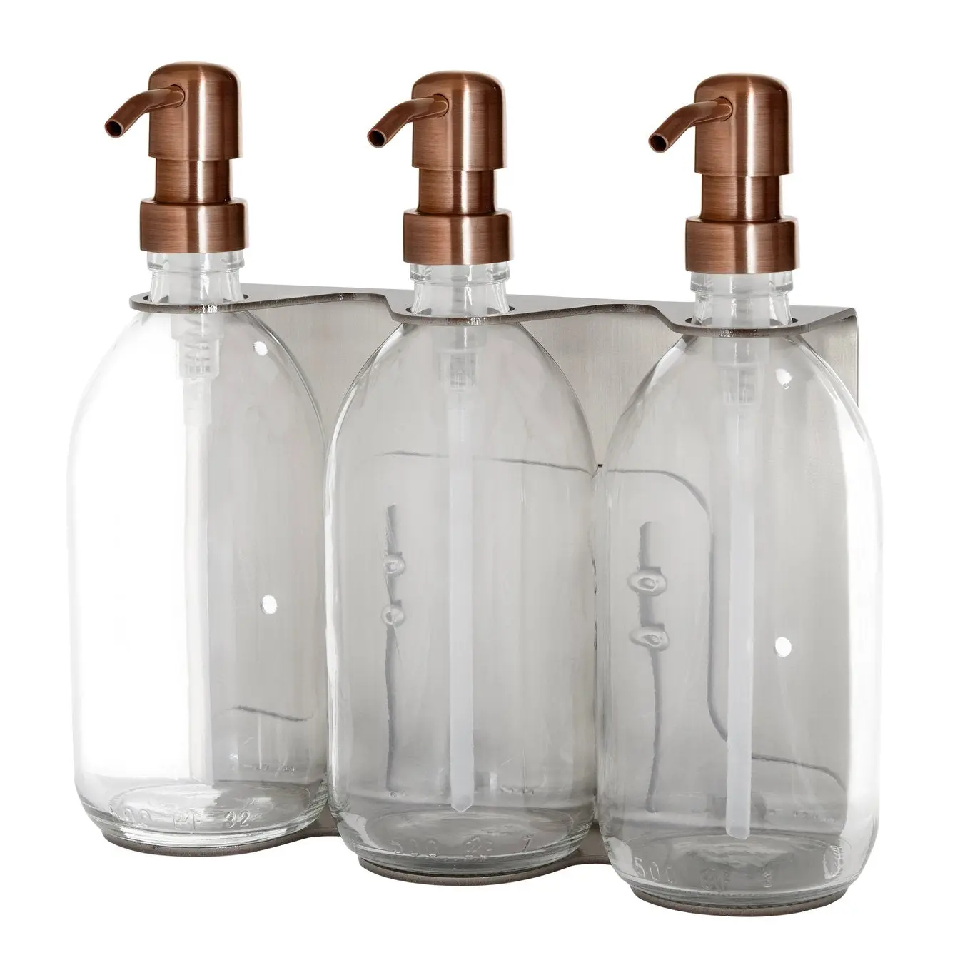 Chrome Triple Wall Mounted Soap Dispenser - Image 7