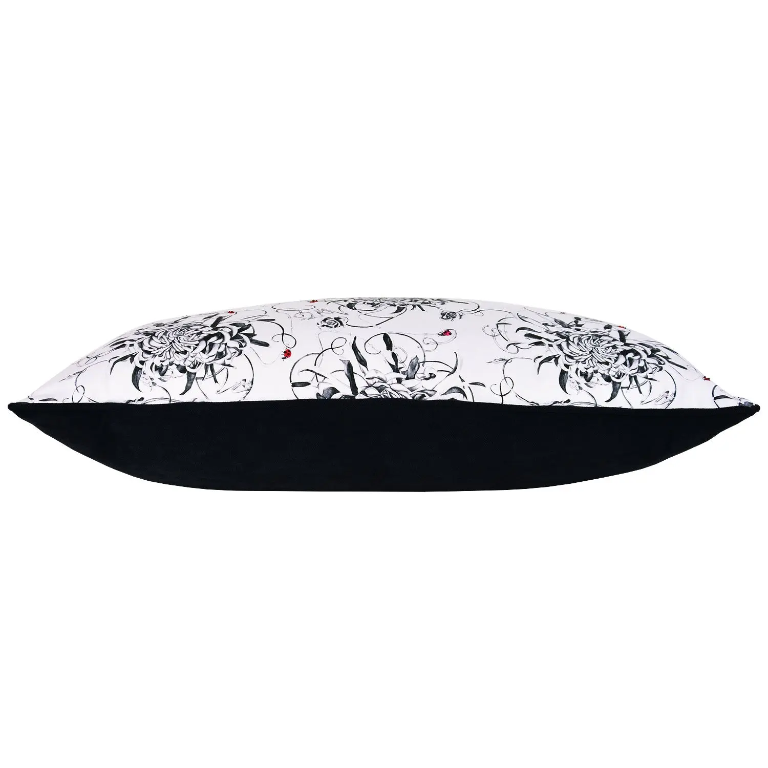 Chrysanthemum Hand Embroidered Bolster Cushion - Image 4