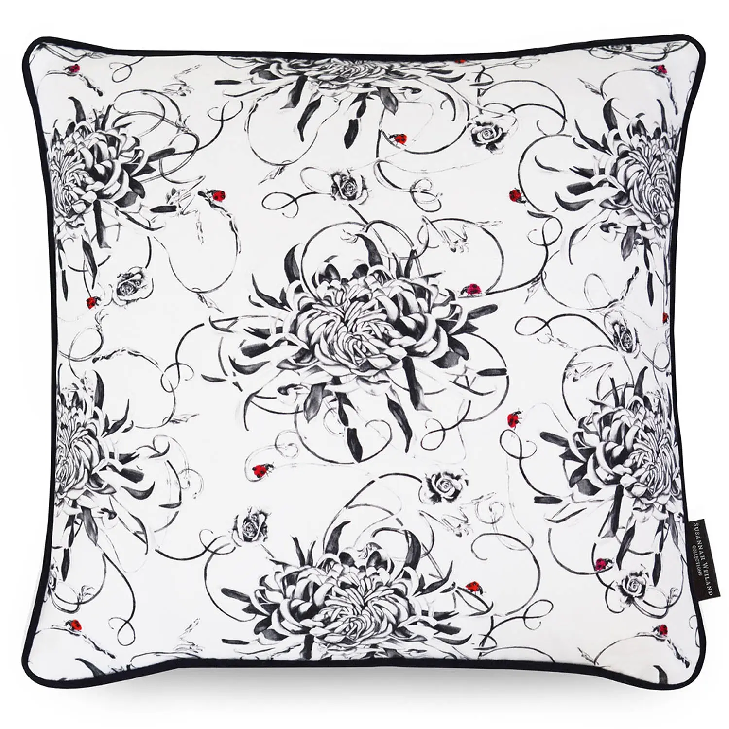 Chrysanthemum Hand Embroidered Cushion - Medium