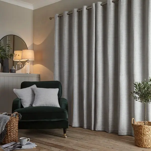 Churchgate Swithland Herringbone Eyelet Curtains - Image 5
