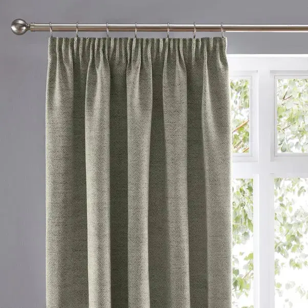 Churchgate Swithland Herringbone Pencil Pleat Curtains - Image 7