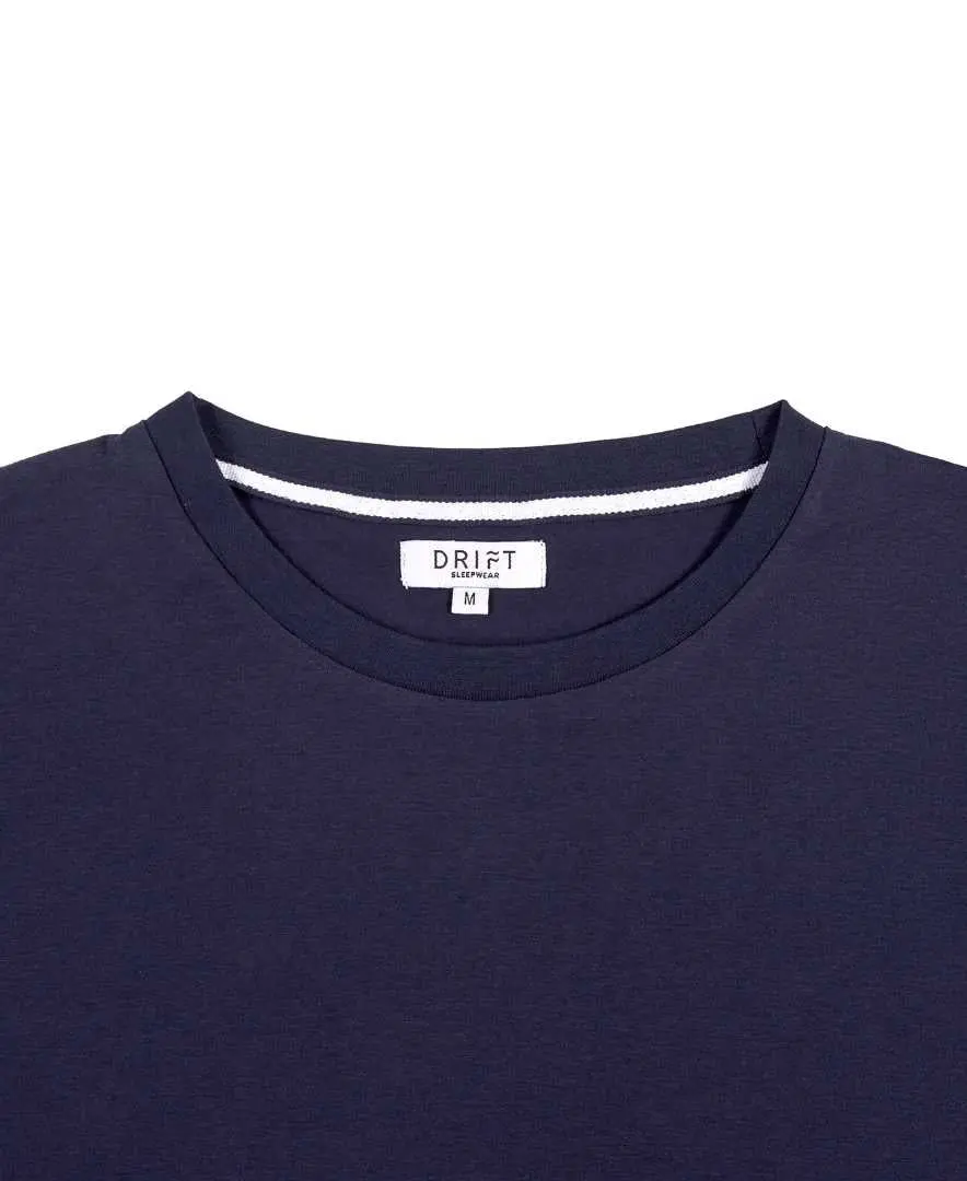 Classic Navy Mens Pyjama T-Shirt - Image 2