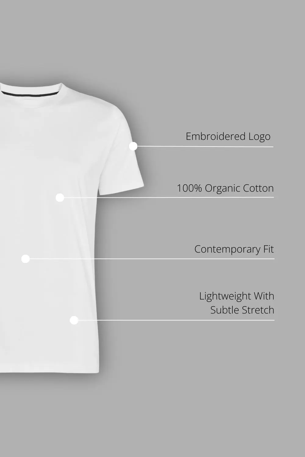 Classic White Mens Pyjama T-Shirt - Image 4