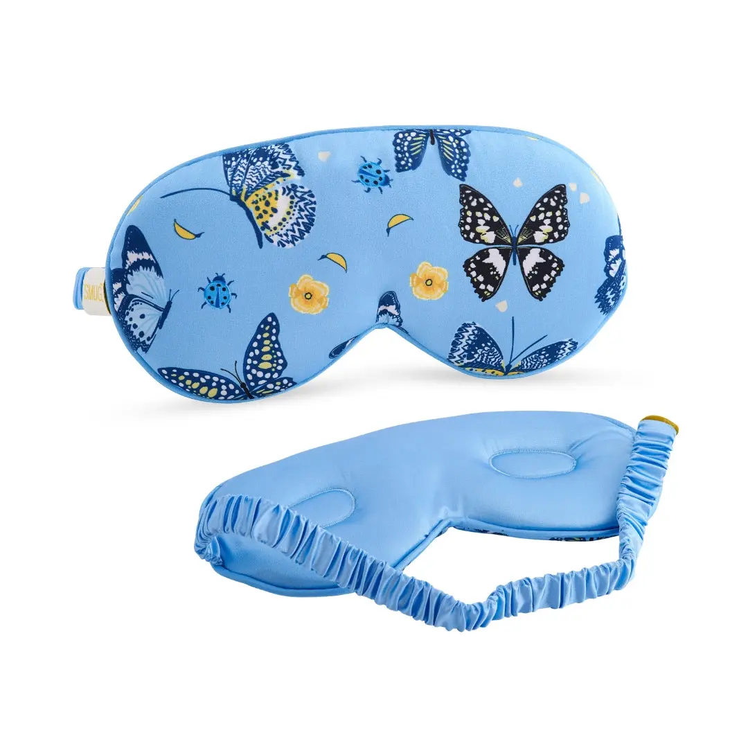 Butterflies Cloud Padded Satin Sleep Mask - Image 3