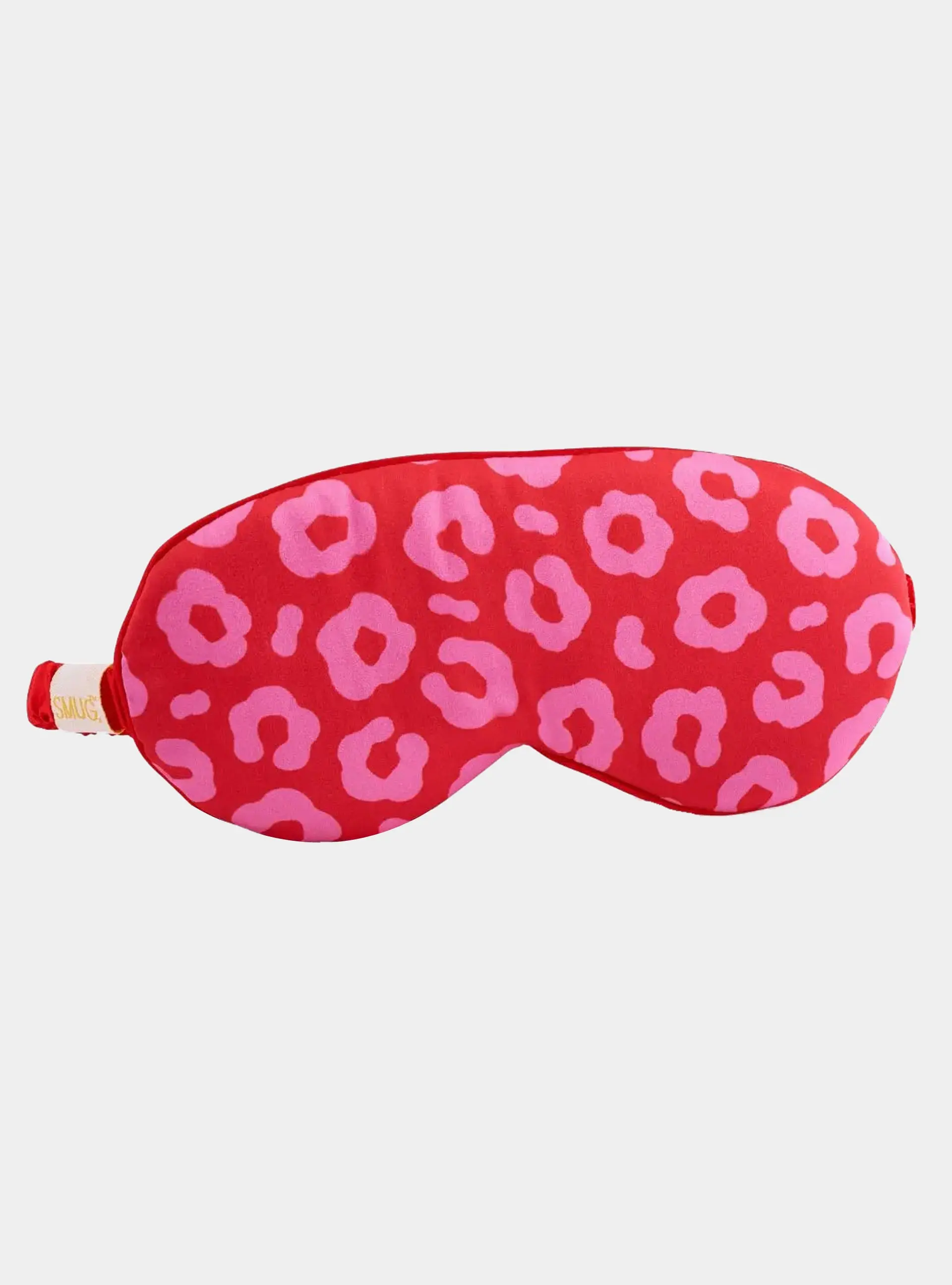 Red Leopard Cloud Padded Satin Sleep Mask