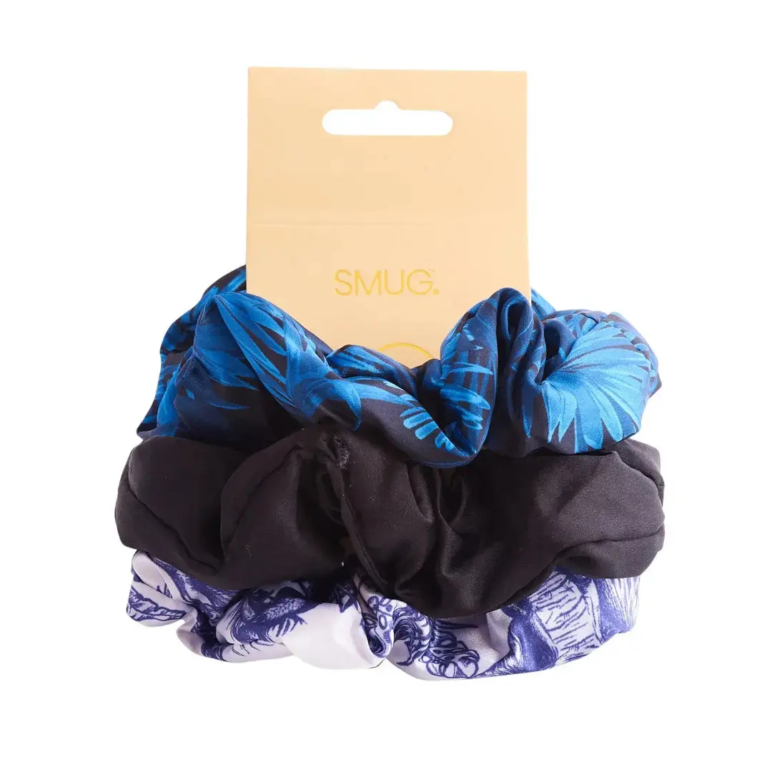 Cloud Satin Hair Scrunchie Set (set of 3) - Elephant Noir - Image 4