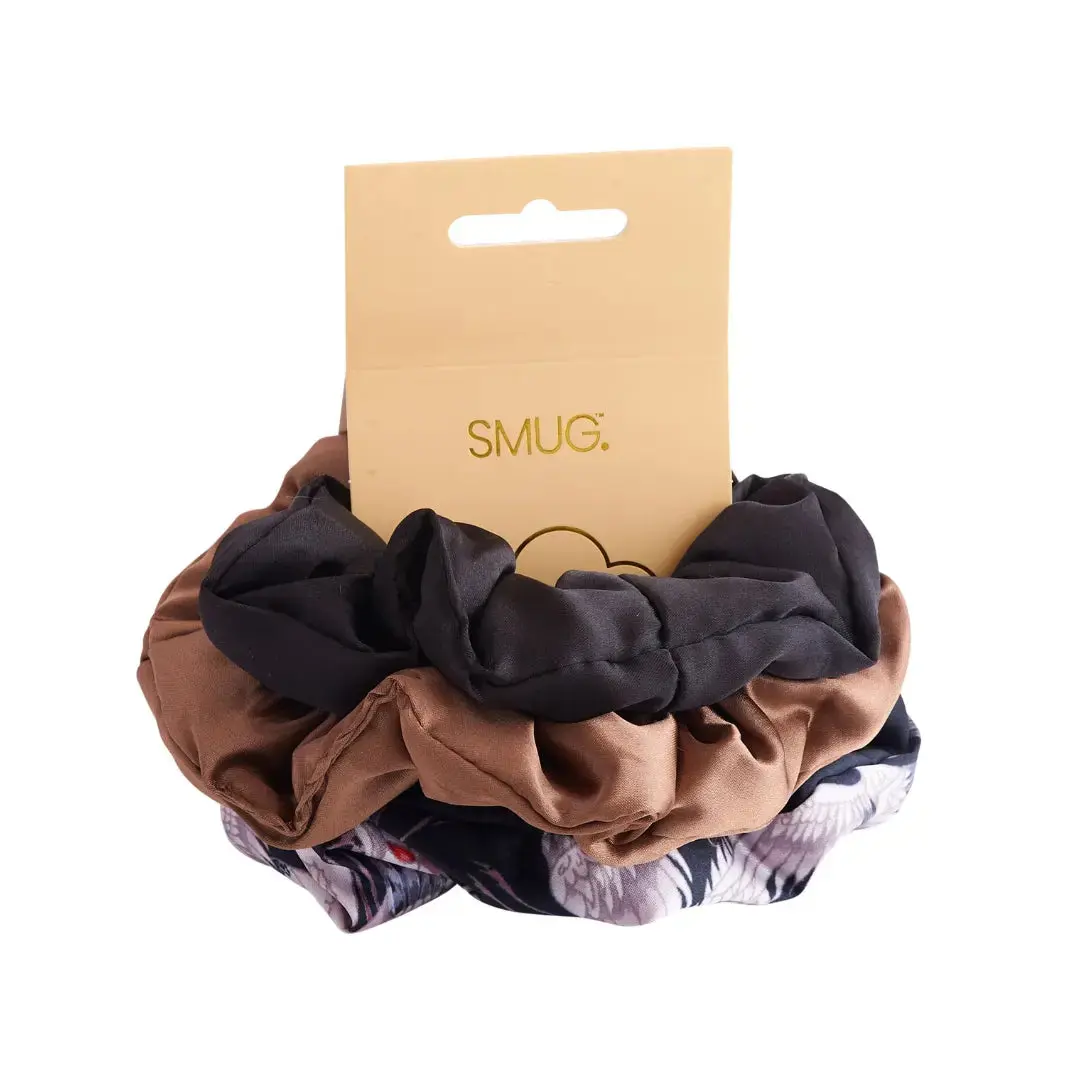 Cloud Satin Hair Scrunchie Set (set of 3) - Moonlit Mocha - Image 4