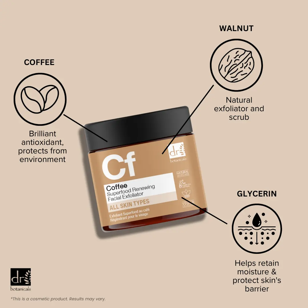 Coffee Superfood Renewing Facial Exfoliator 60ml - Image 5