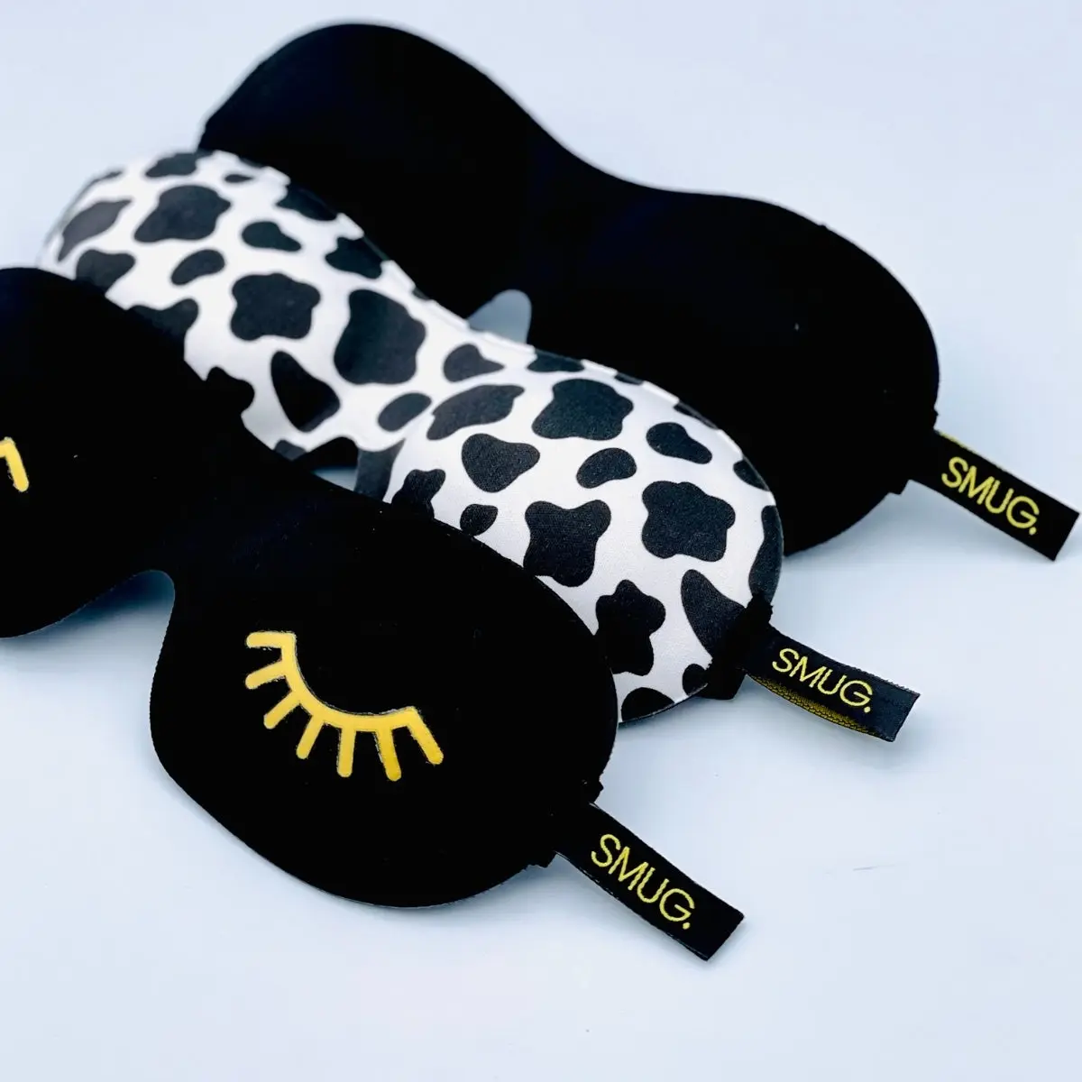 Black Contoured 3D Blackout Sleep Mask - Image 4