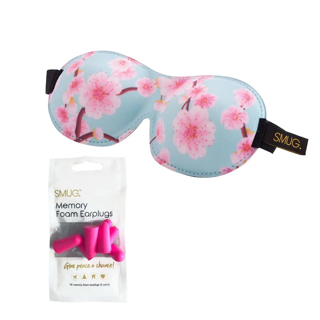 Cherry Blossom Contoured 3D Blackout Sleep Mask - Image 6
