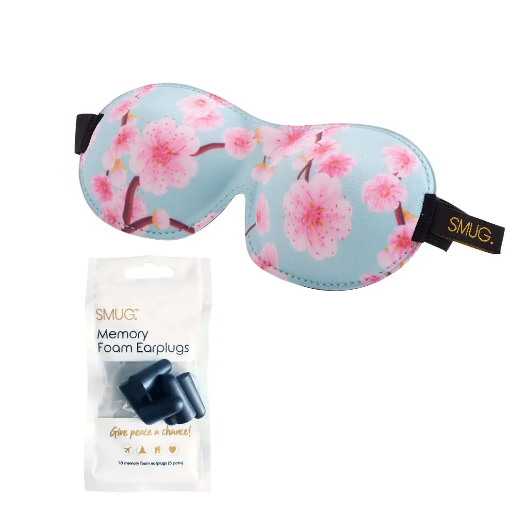 Cherry Blossom Contoured 3D Blackout Sleep Mask - Image 7