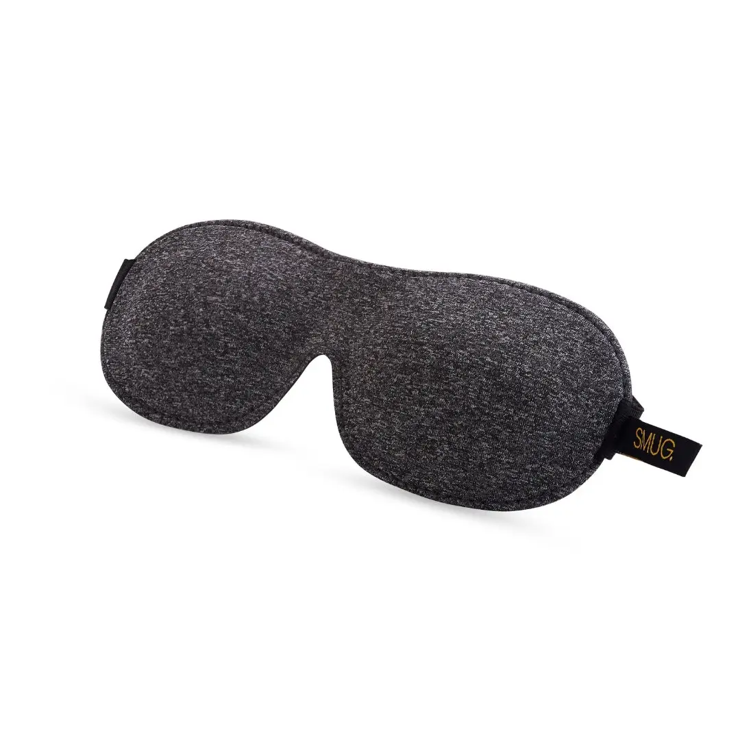 Dark Grey Marl Contoured 3D Blackout Sleep Mask