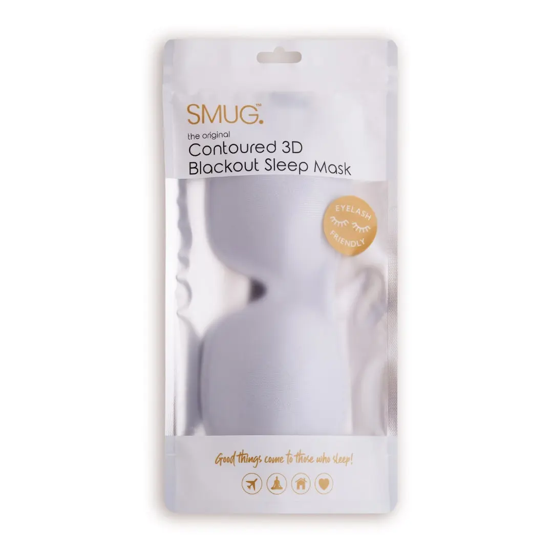 Grey Contoured 3D Blackout Sleep Mask - Image 2