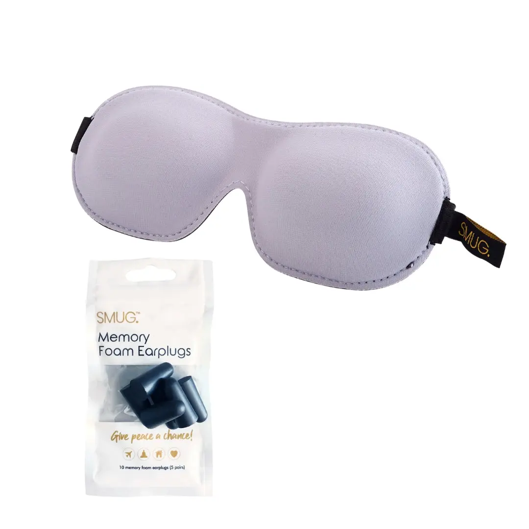 Grey Contoured 3D Blackout Sleep Mask - Image 6