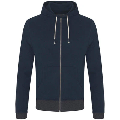 Contrast Zipped Recycled Hoodie