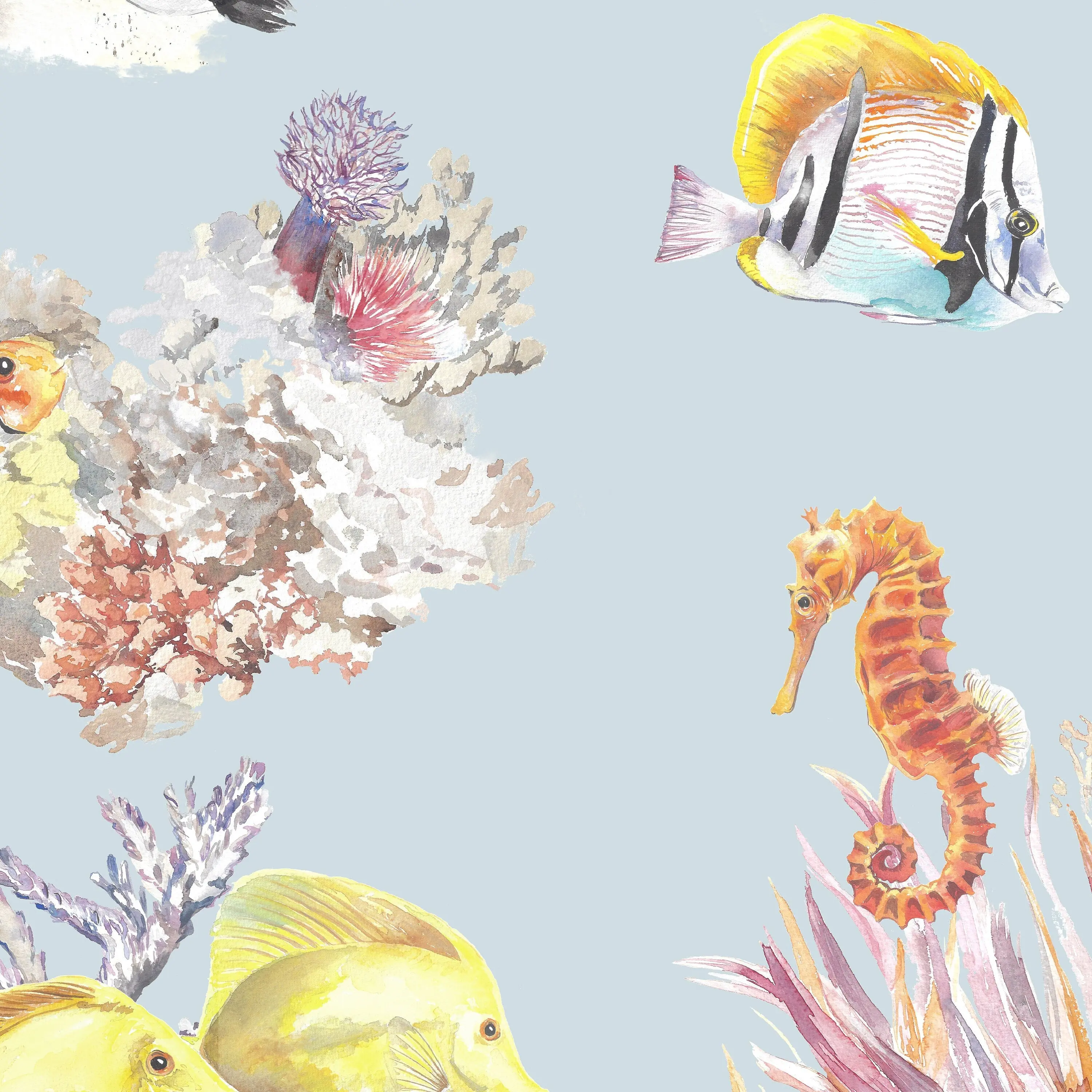 Coral Reef Watercolour Wallpaper - Image 6