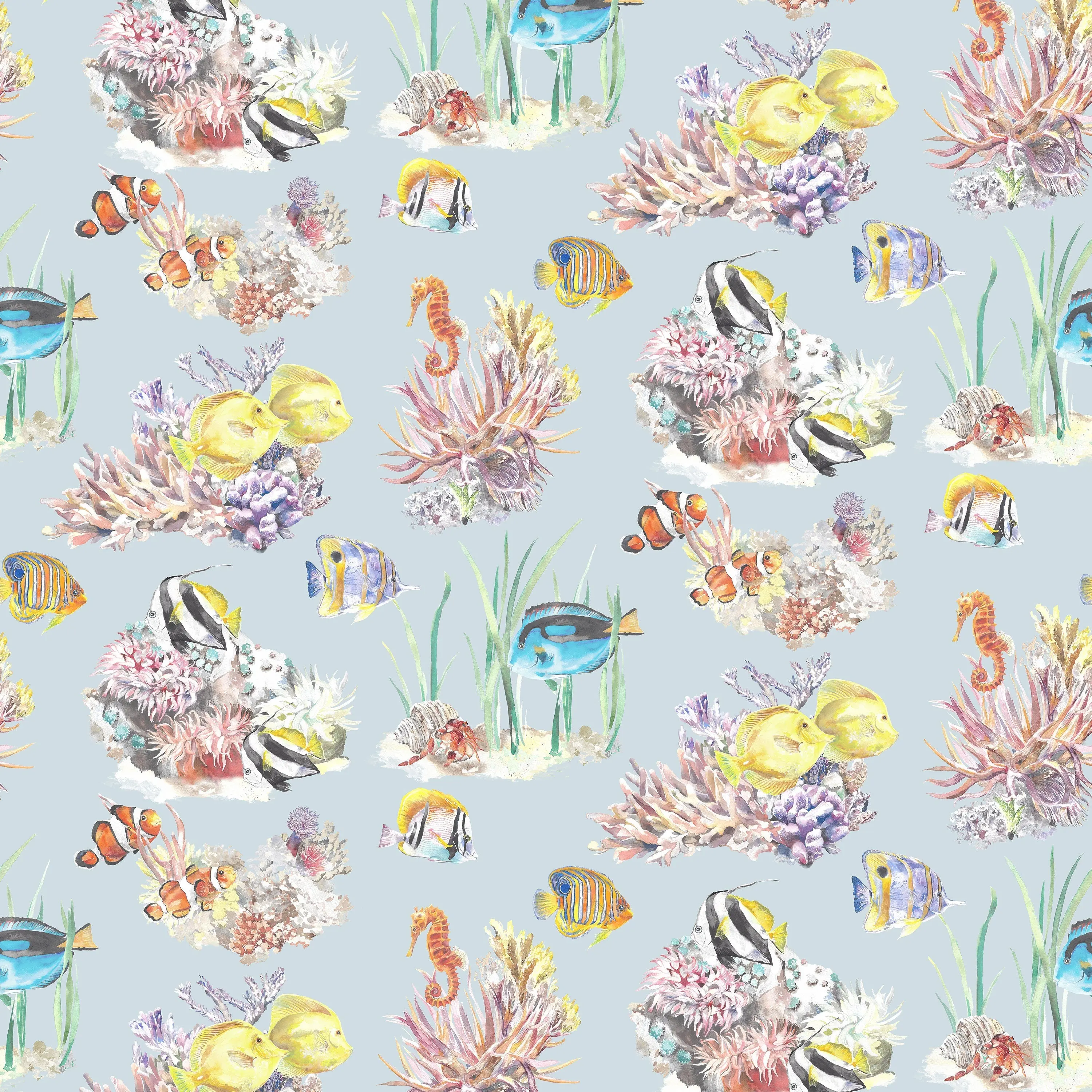 Coral Reef Watercolour Wallpaper - Image 7