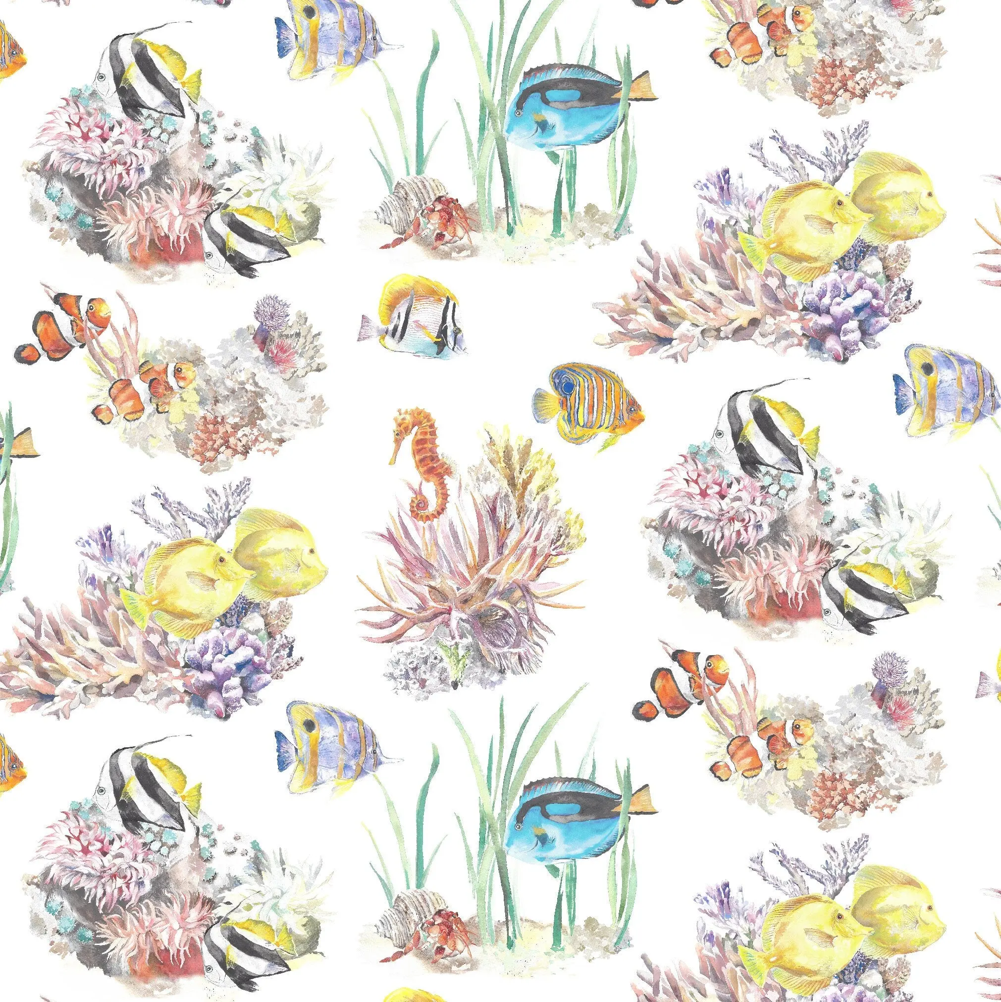 Coral Reef Watercolour Wallpaper - Image 8