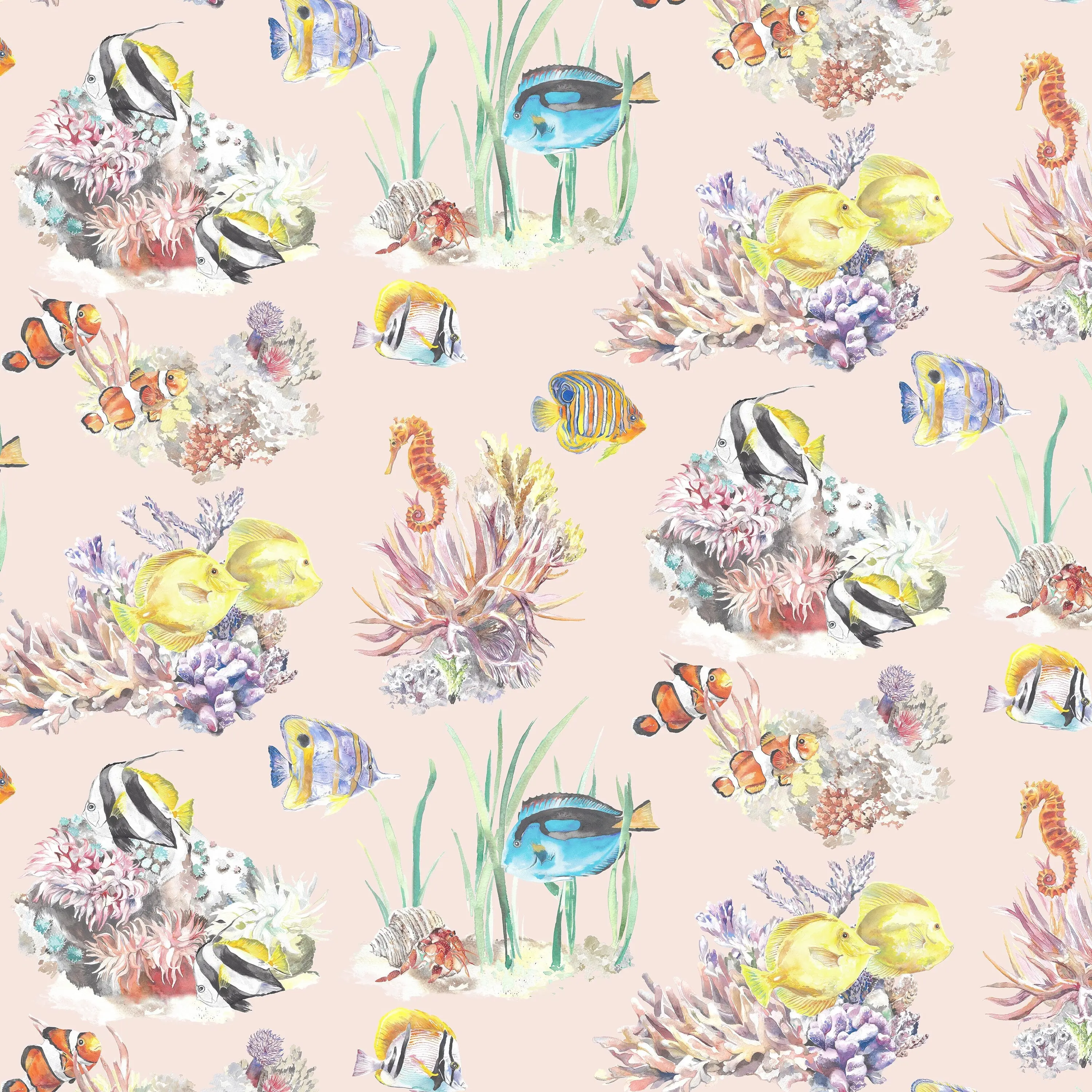 Coral Reef Watercolour Wallpaper - Image 9