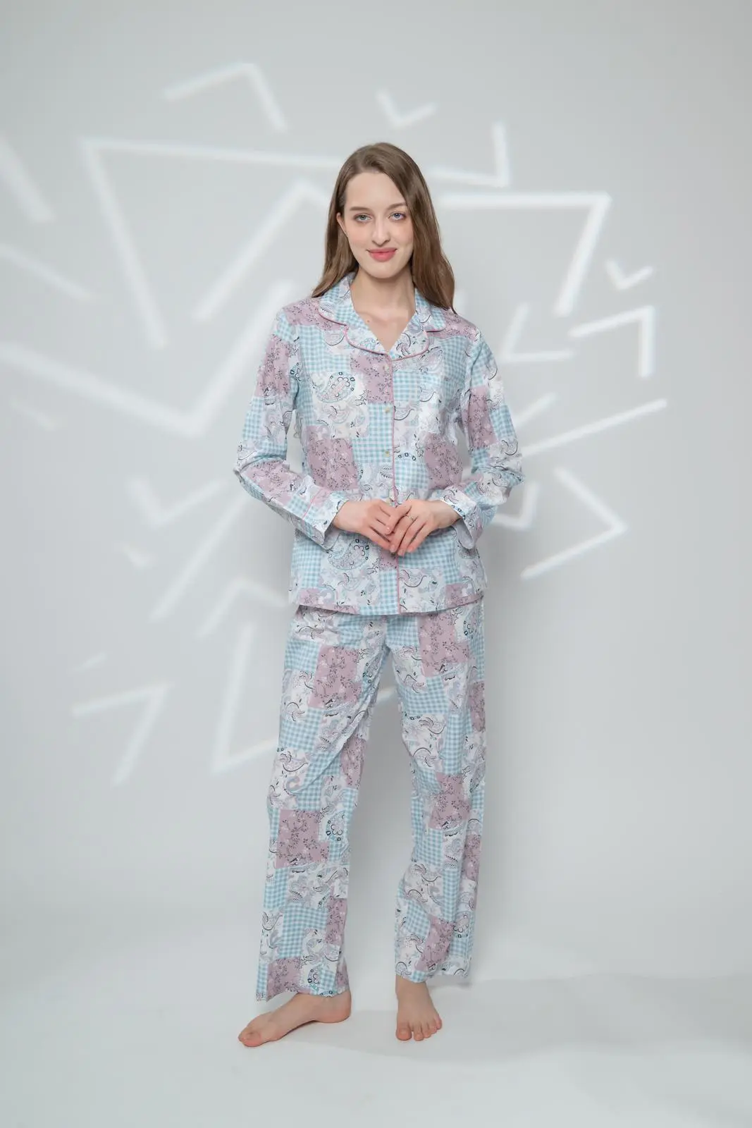 Cotton Candy Women's Cotton Pyjama Trouser Set - Image 4