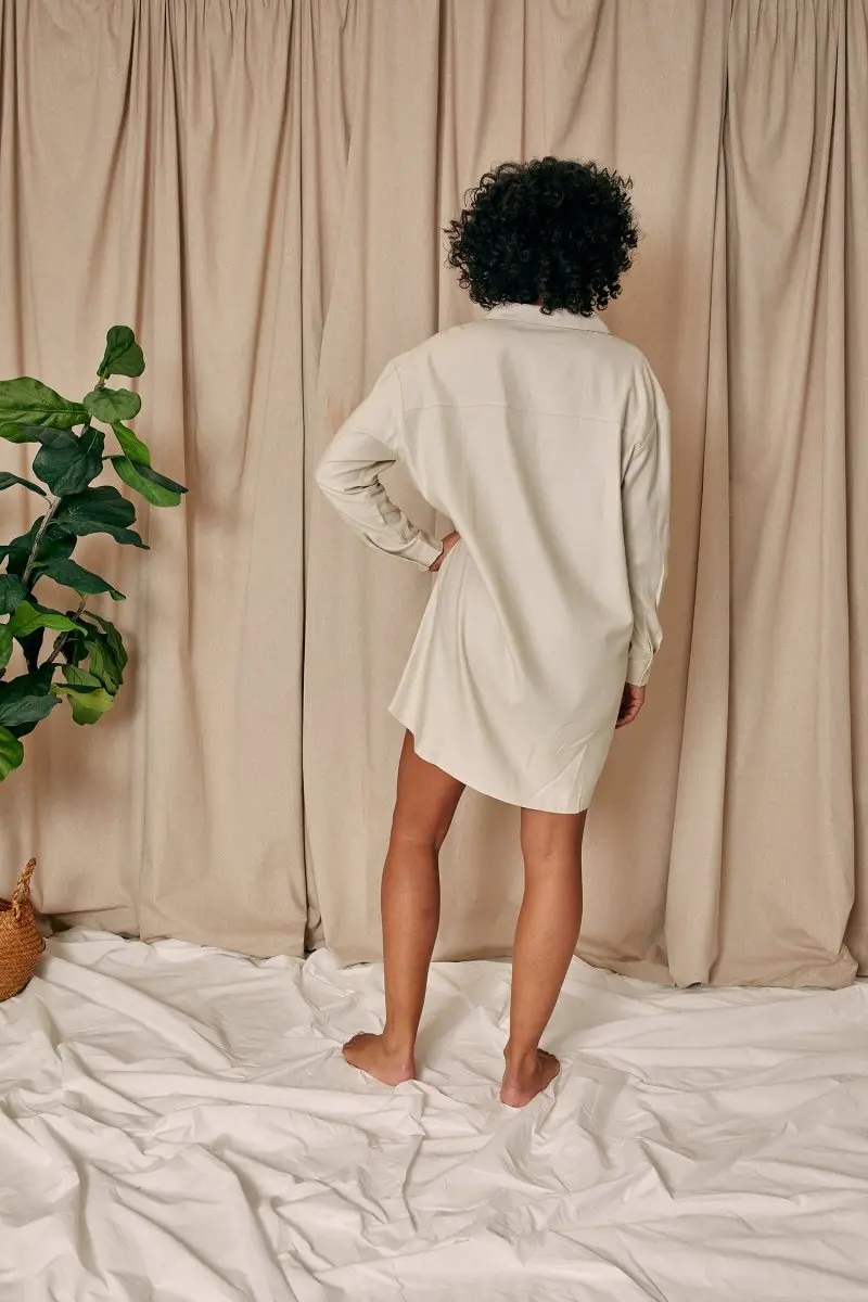 Natural Cotton Modal Relaxed Nightshirt - Image 4