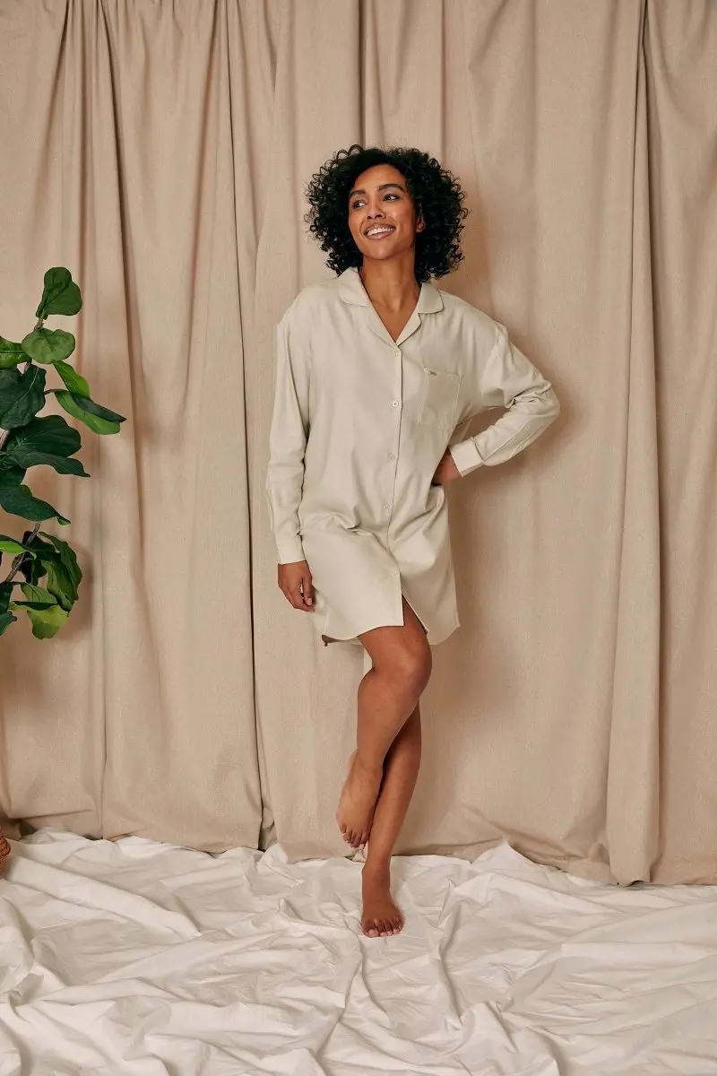 Natural Cotton Modal Relaxed Nightshirt - Image 6