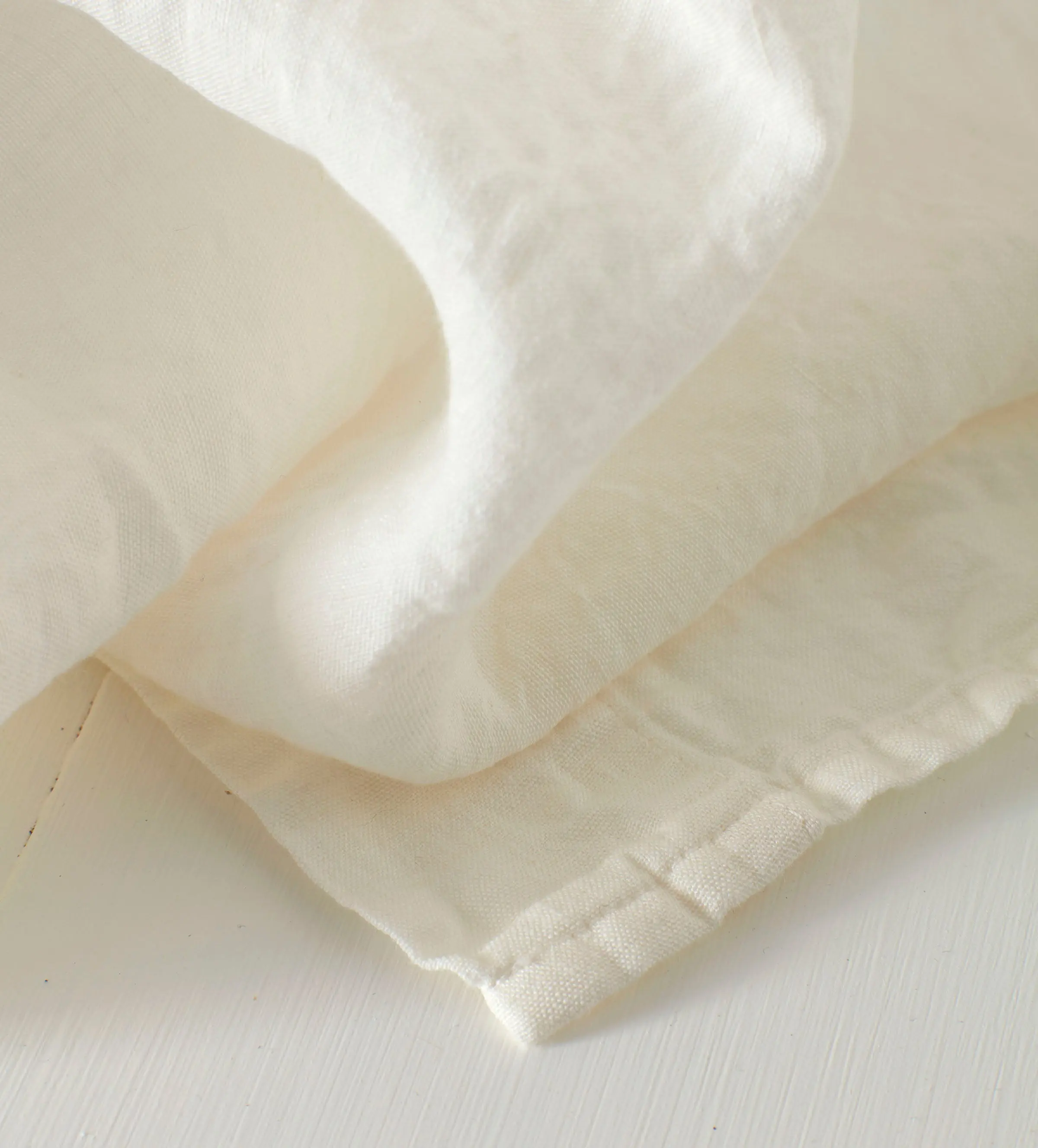 Cream 100% Linen Loop Top Curtain (Single)
