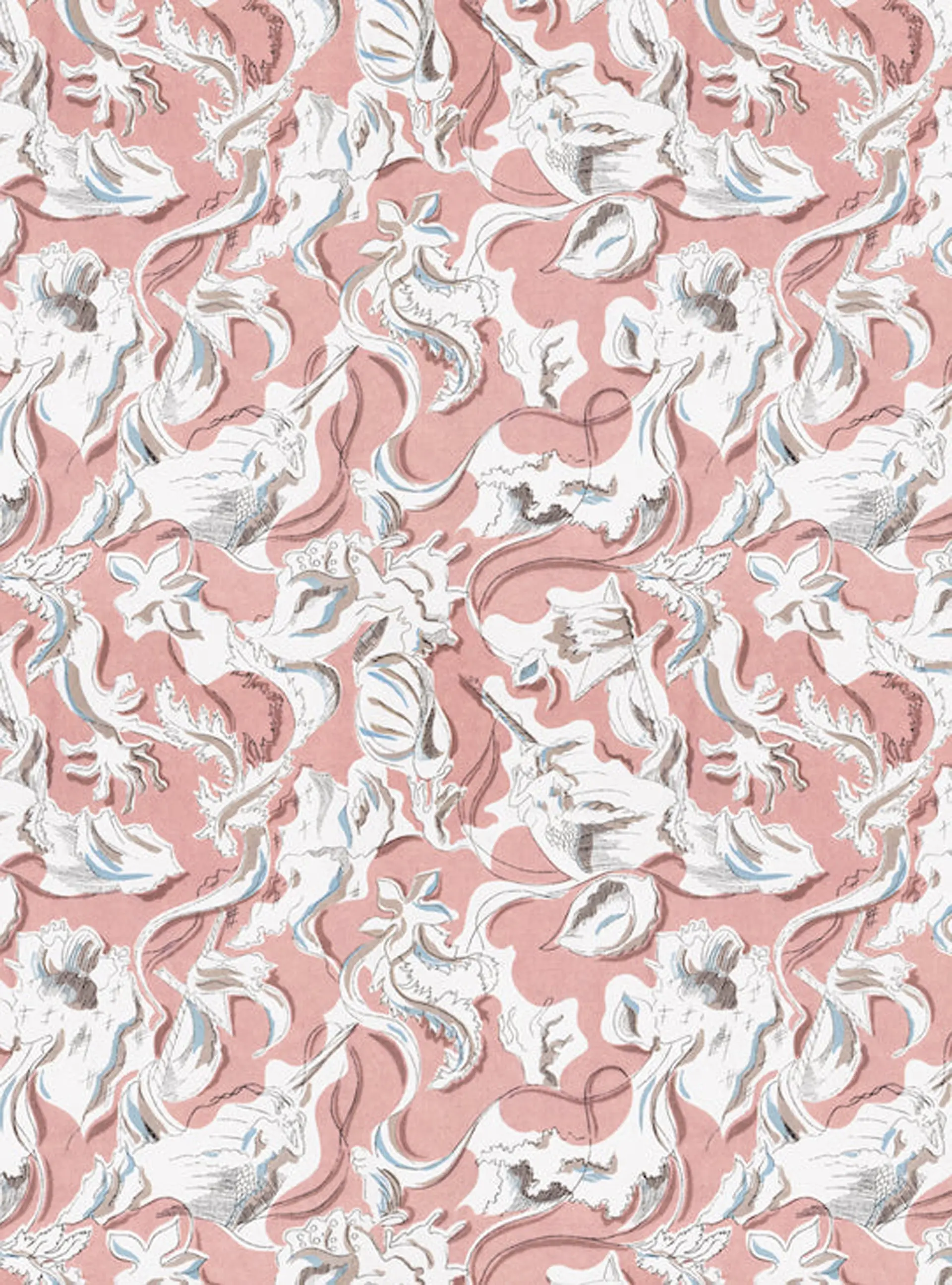 Dali's Mermaid - Blush - Wallpaper