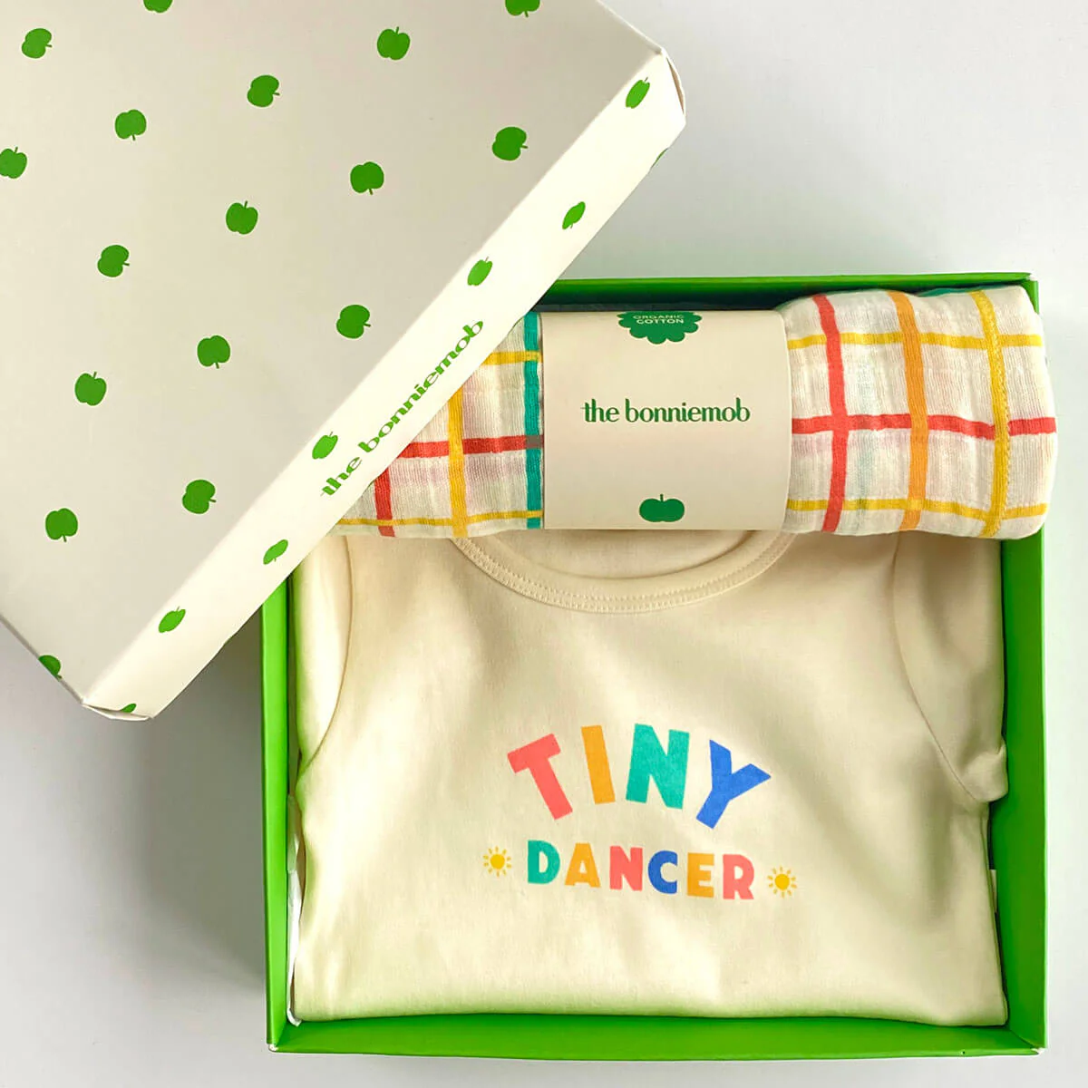 Dancer & Ditto Set - Baby Bodysuit & Muslin Swaddle Blanket in Gift Box - Image 7