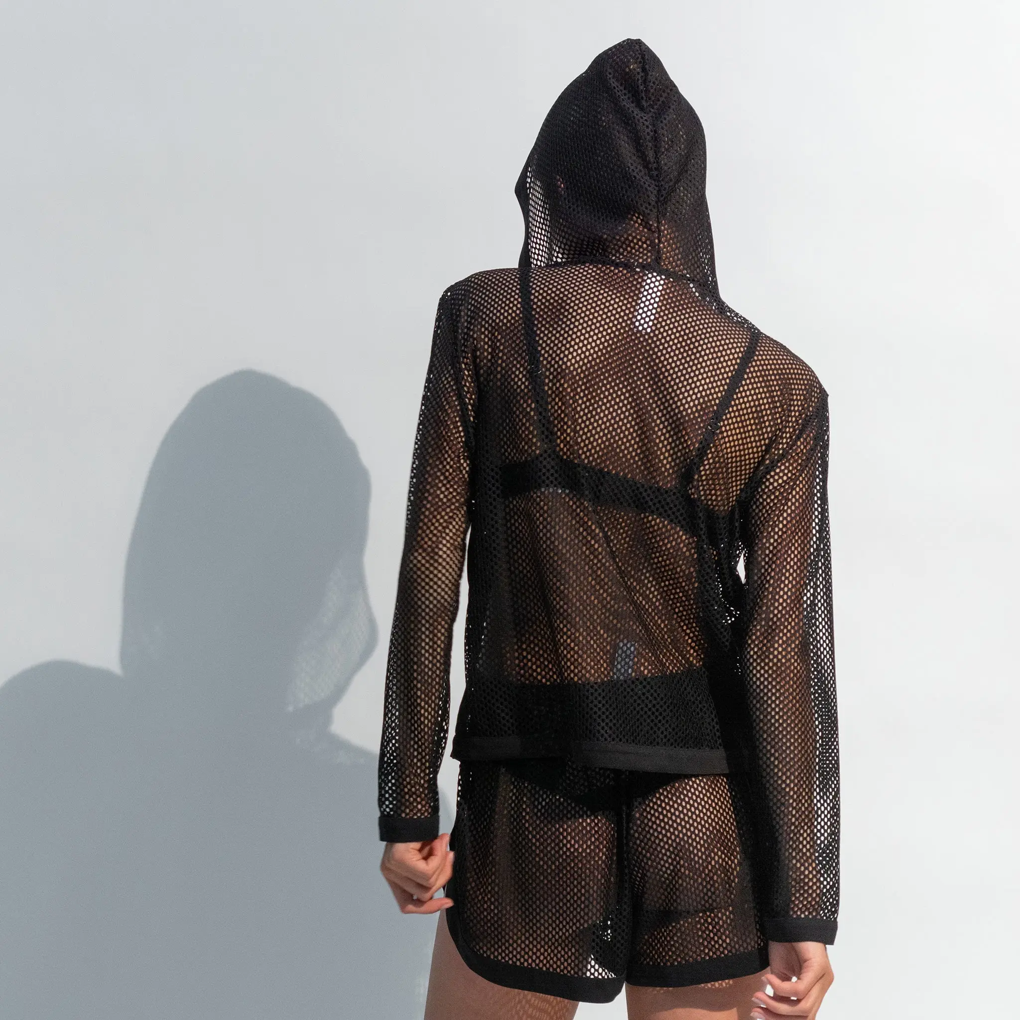 Black Women's Daring Net Shorts - Image 3