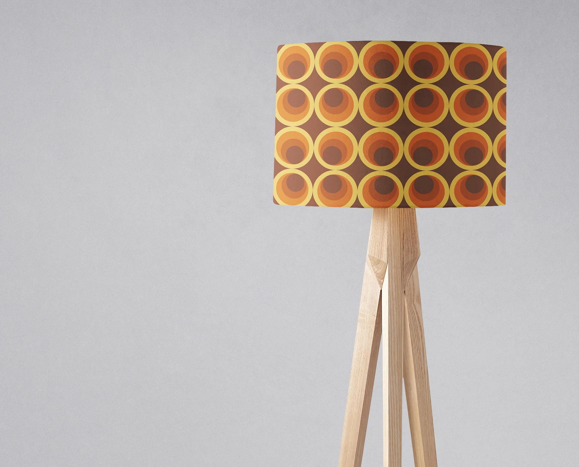 Dark Brown Retro 1970's Design Lampshade, Ceiling or Table Lamp Shade - Image 2